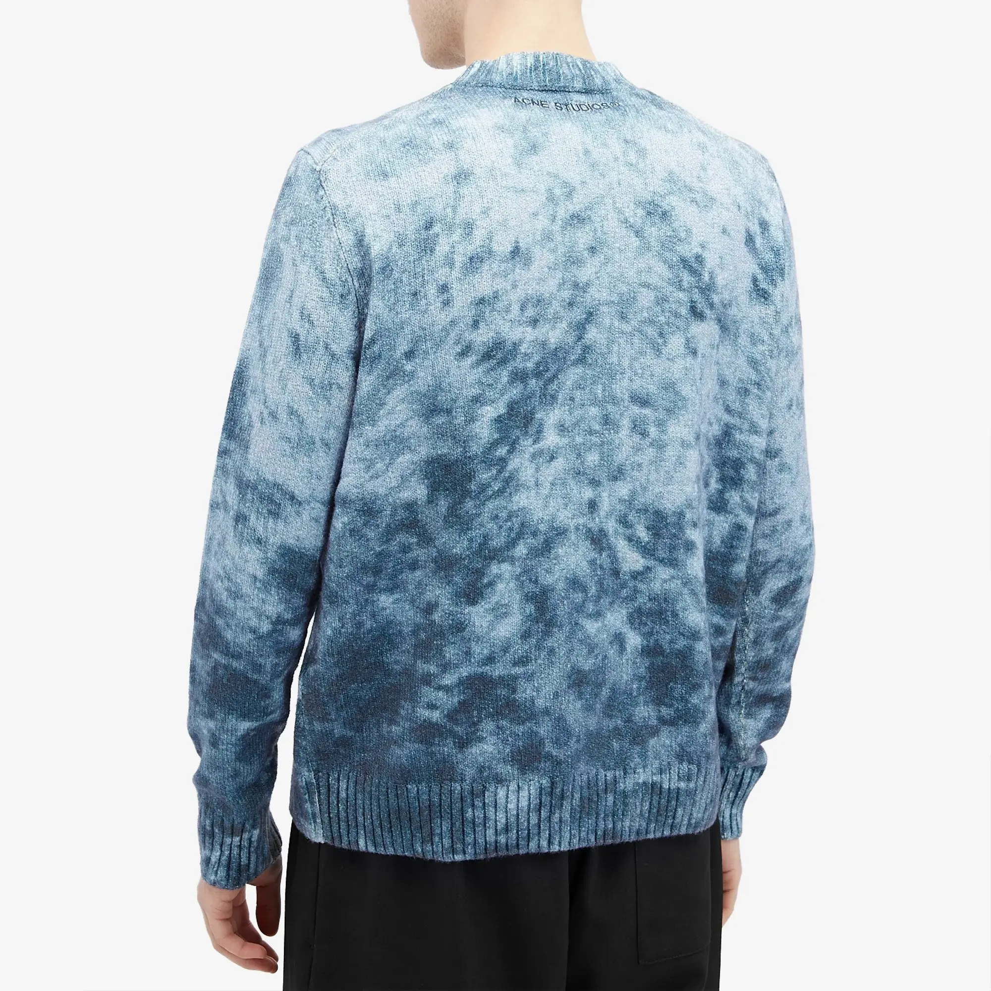 Acne Studios Men's Acid Summer Tie Dye Jumper Navy/Pale Blue