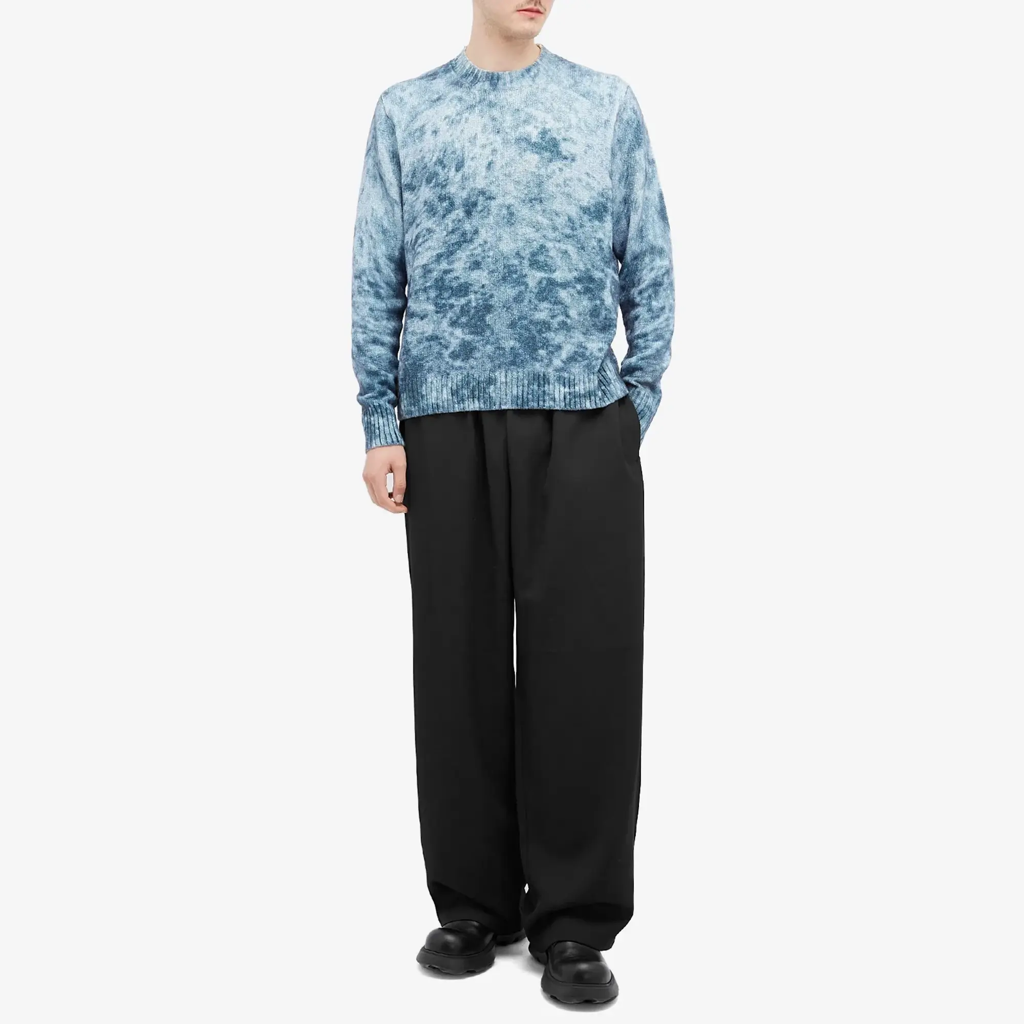 Acne Studios Men's Acid Summer Tie Dye Jumper Navy/Pale Blue