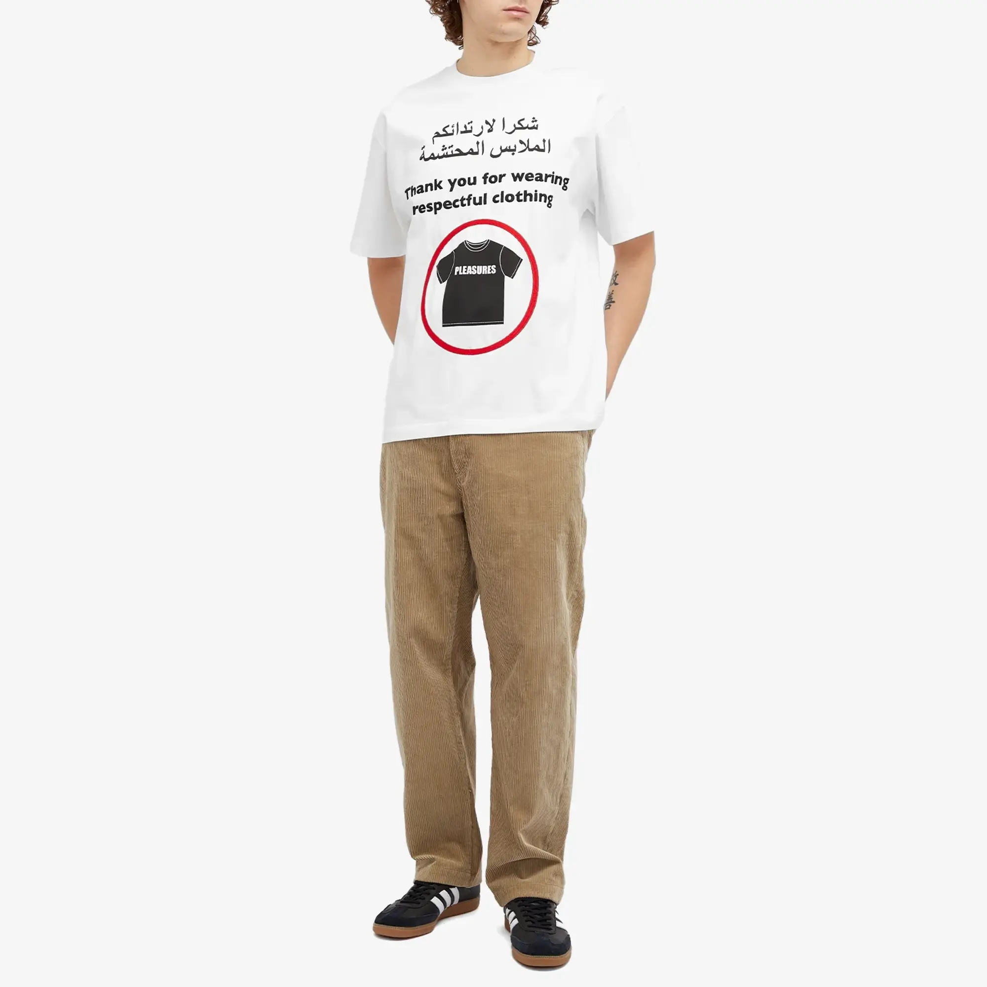Pleasures Men's Respect Heavyweight T-Shirt White