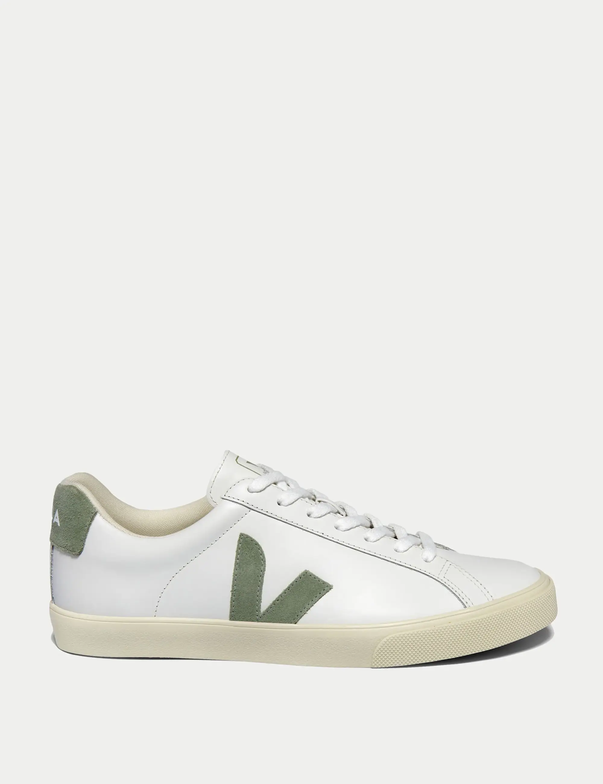 VEJA Women's Esplar Leather Trainers - White Clay -  Size: UK 8