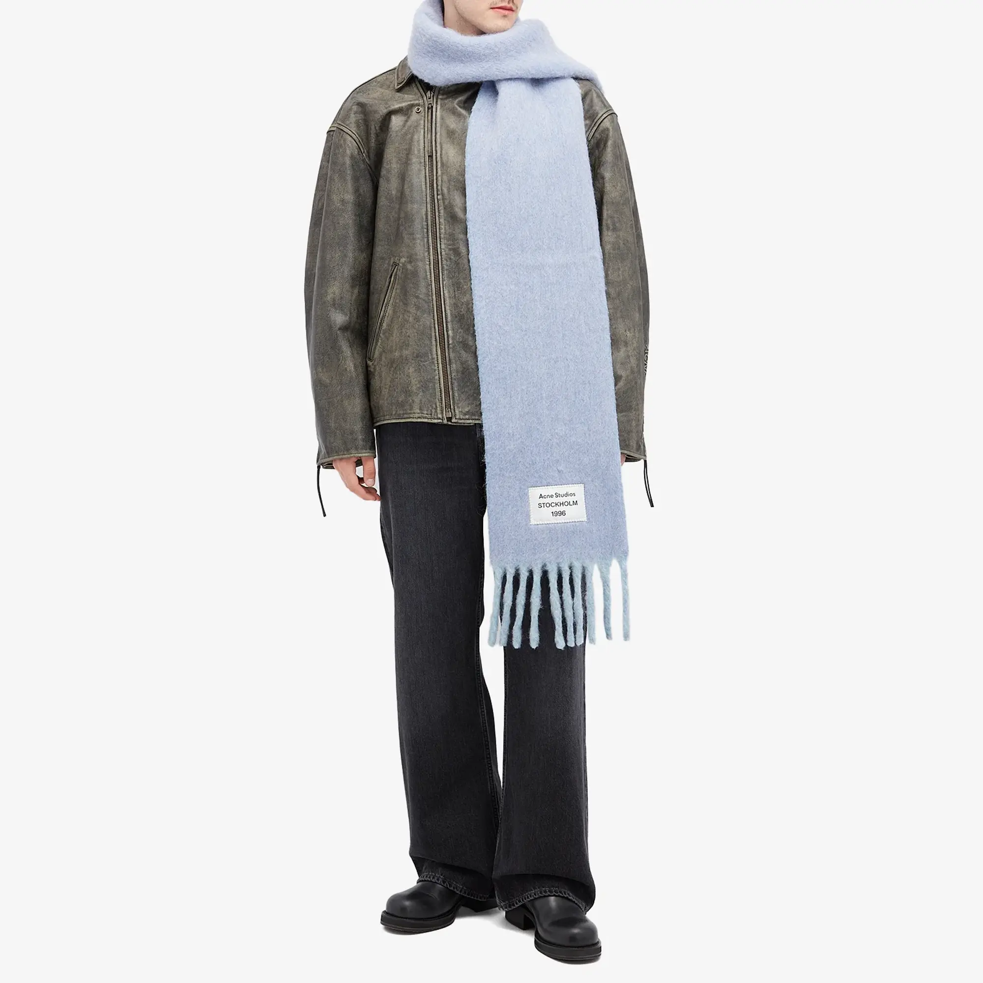 Acne Studios Men's Volly Alpaca Scarf Blue/Light Blue