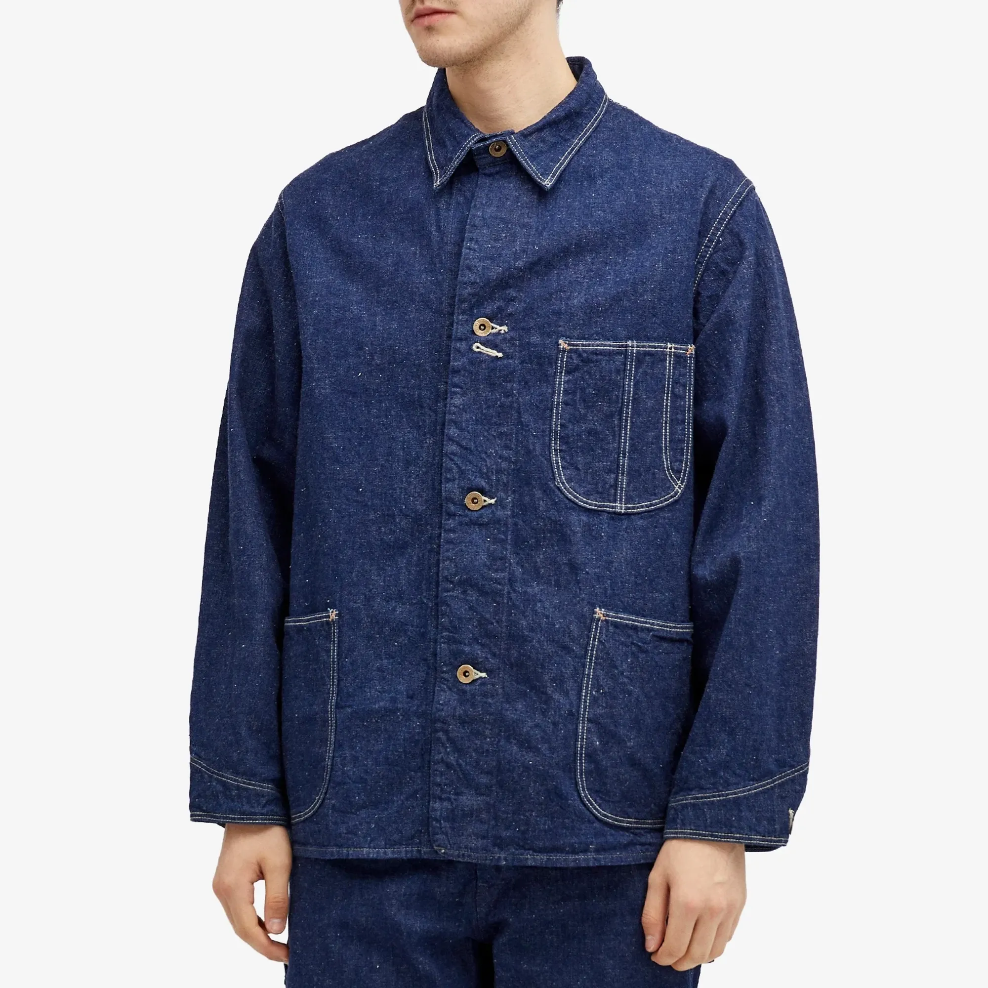 orSlow Men's 1940s Coverall 4 Pocket Jacket One Wash | 01-6150-81