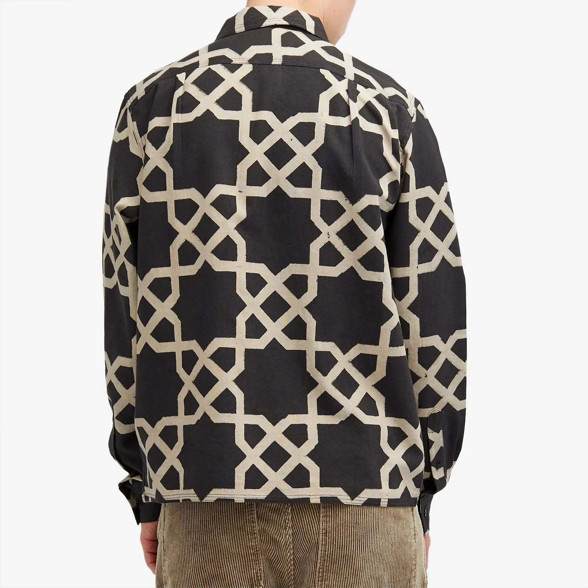 Kardo Men's Chintan Block Print Shirt Black