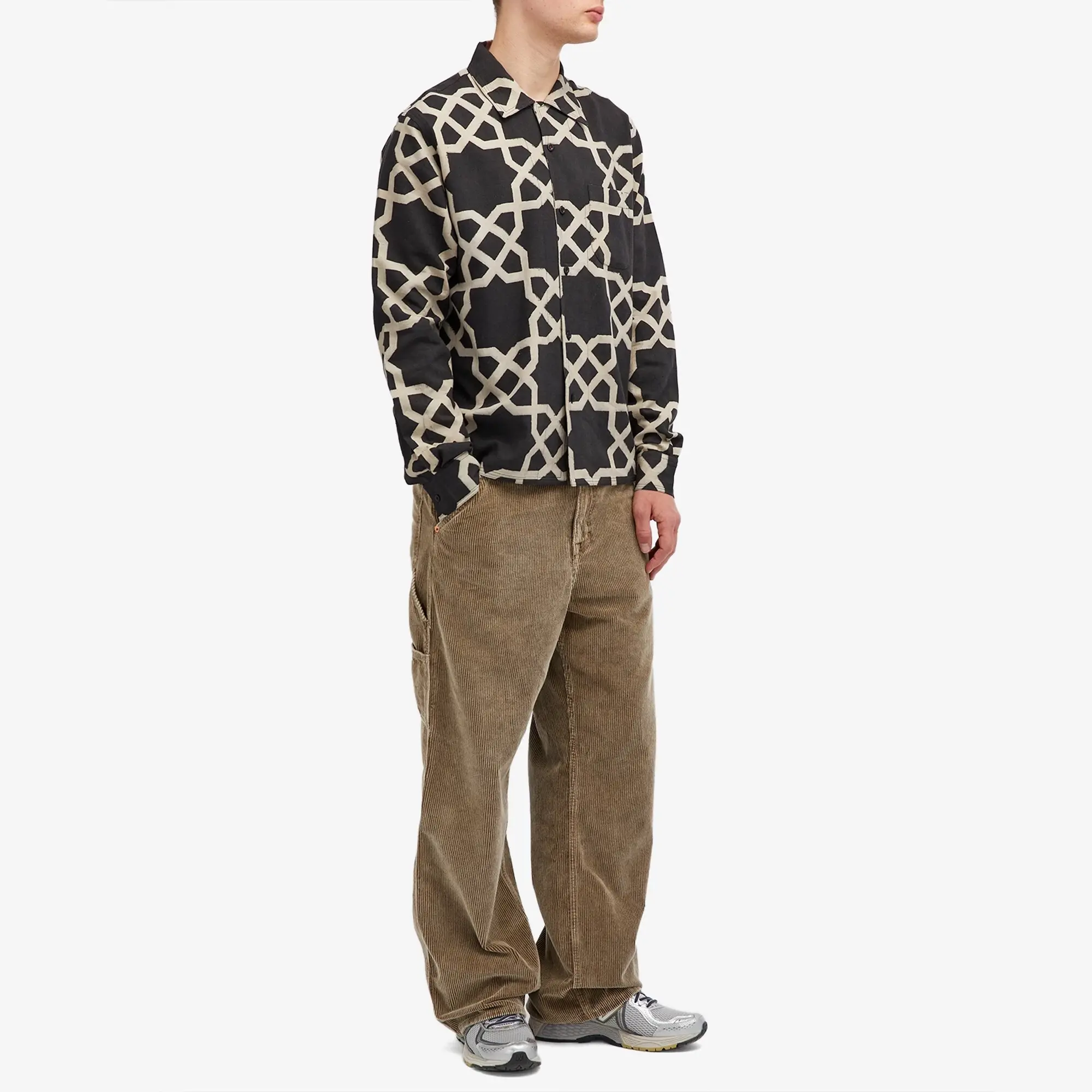 Kardo Men's Chintan Block Print Shirt Black