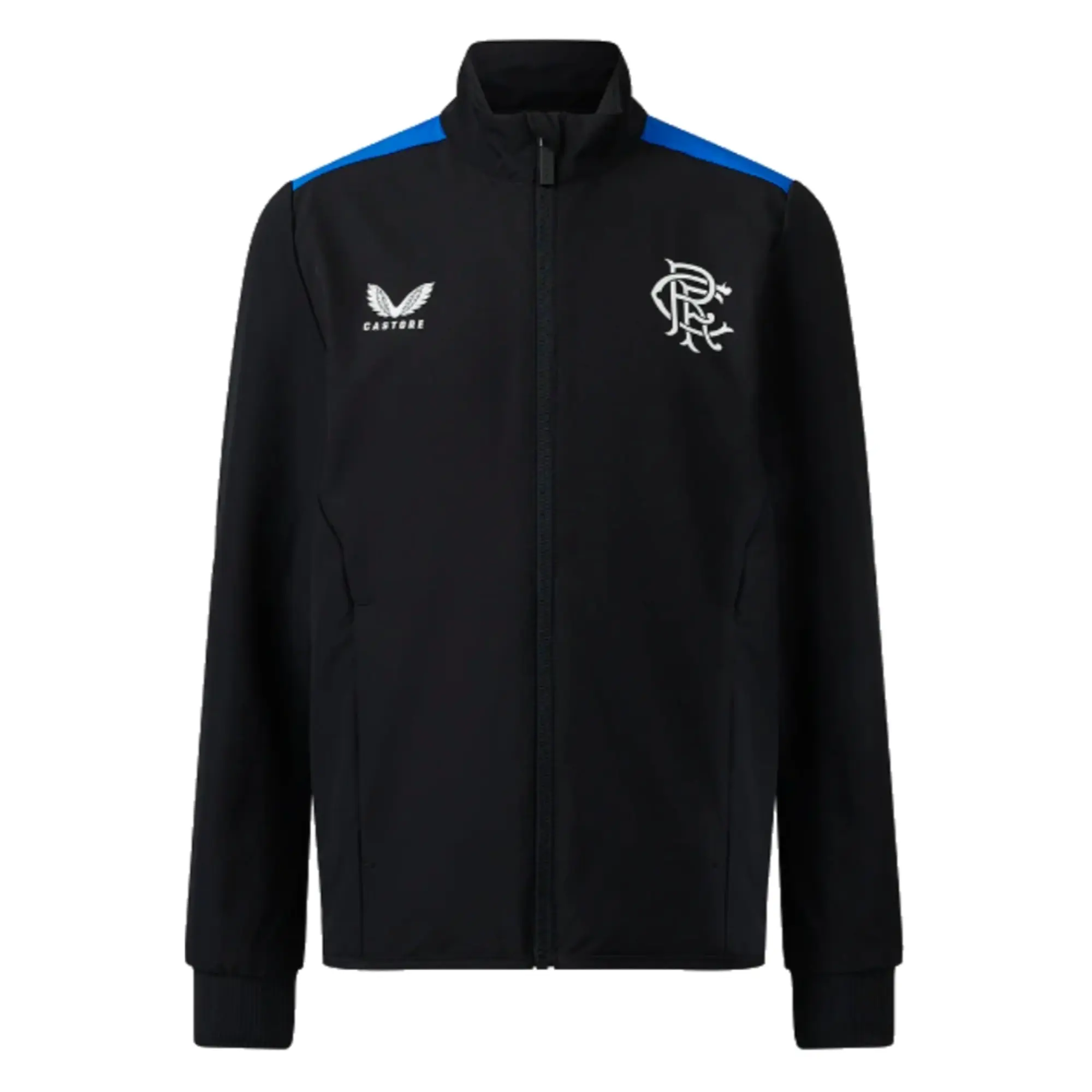 Rangers Home Anthem Jacket (Black) - Kids 2023-2024 Made By: Castore