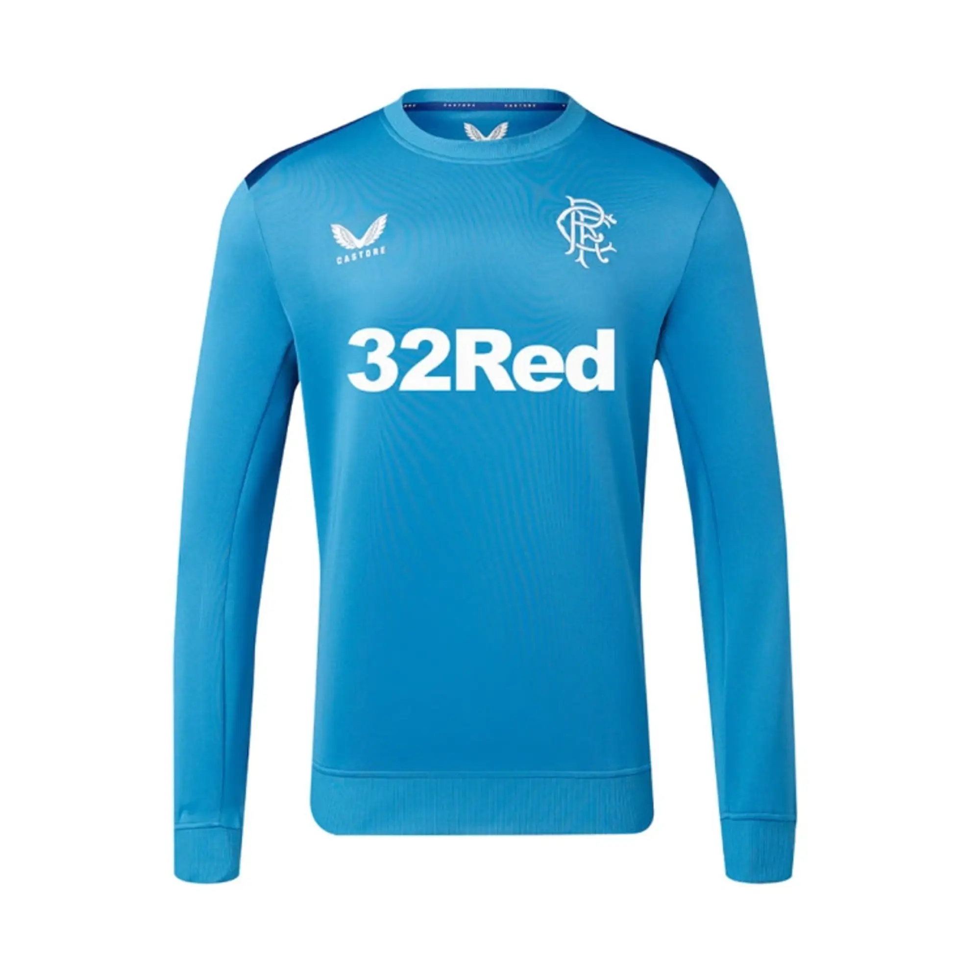 Rangers Players Training Sweatshirt (Deep Water) 2023-2024 Men's Blue Made By: Castore