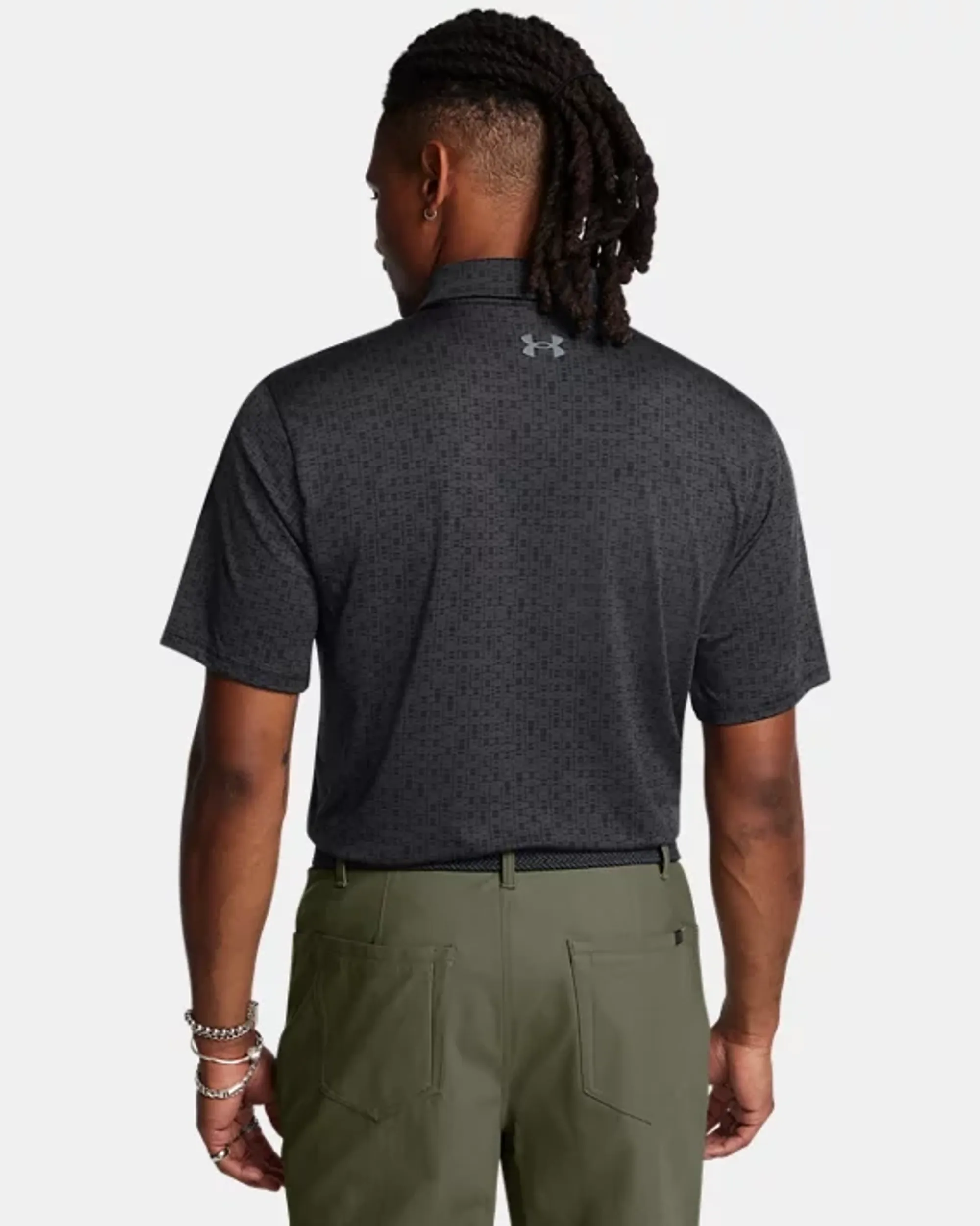 Men's Under Armour Playoff 3.0 Printed Polo Anthracite / Black ...