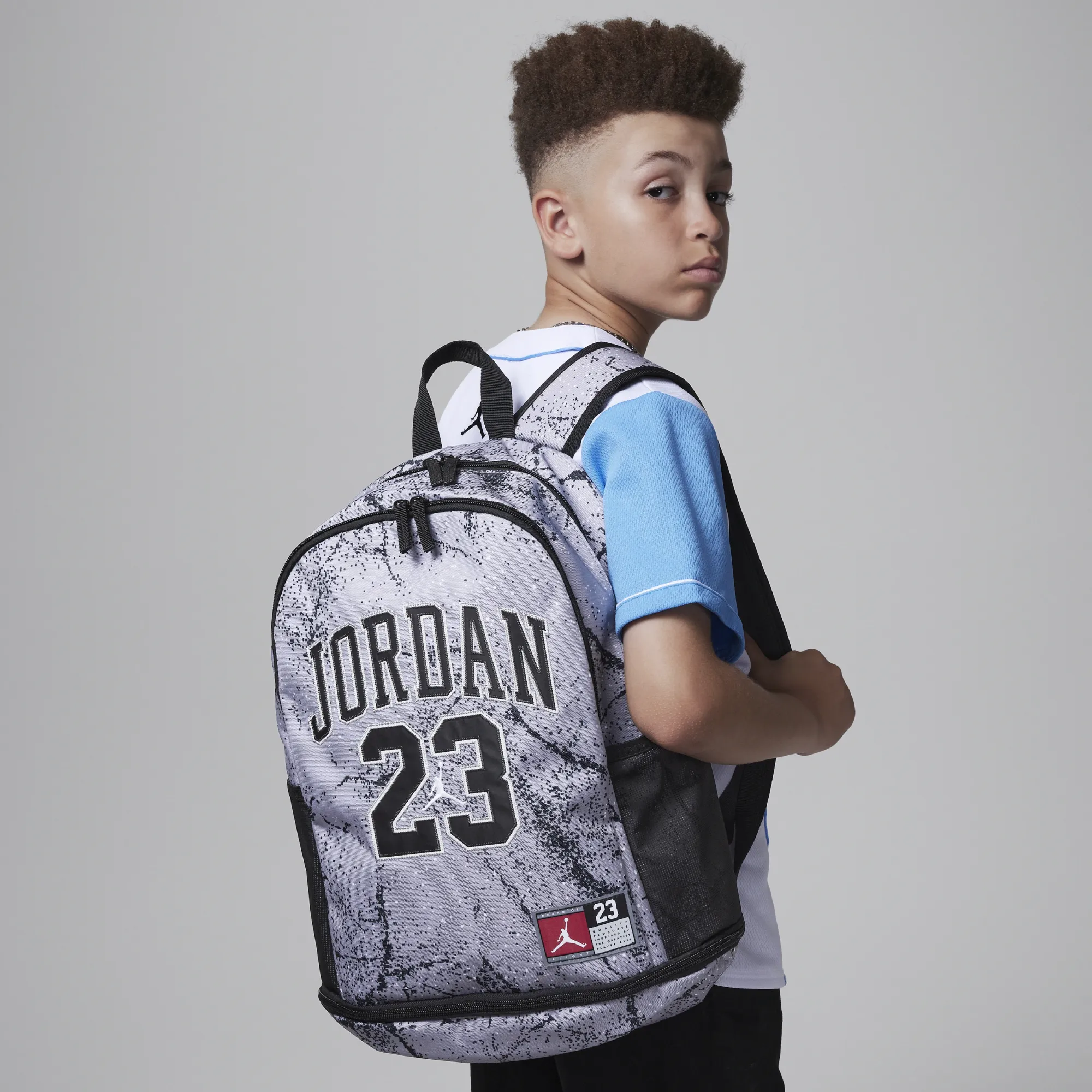 Nike Jordan Jersey Backpack Older Kids' Backpack (27L) - Grey - Polyester |  FQ0951-011 | FOOTY.COM