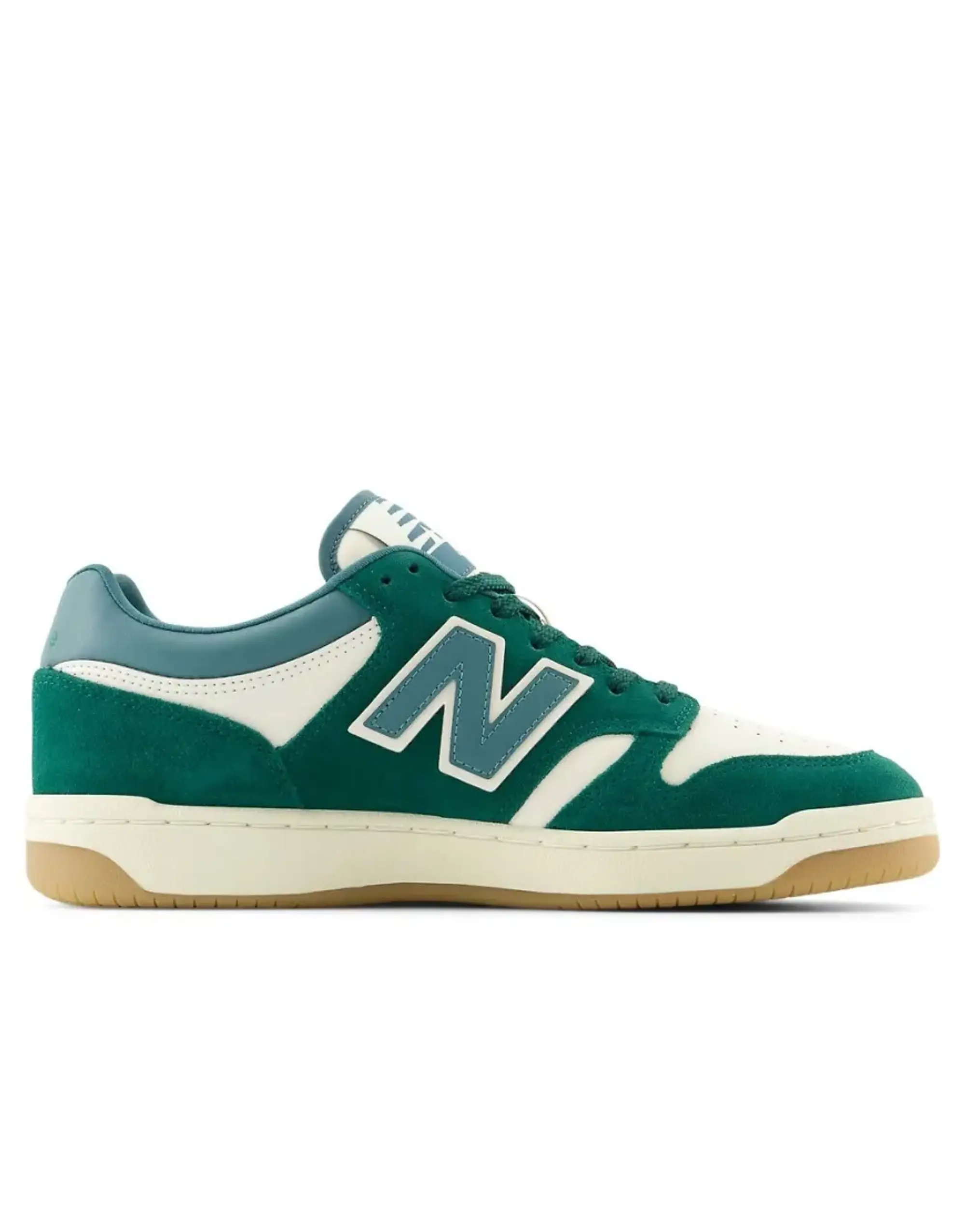 New Balance 480 Trainers, Green Cream