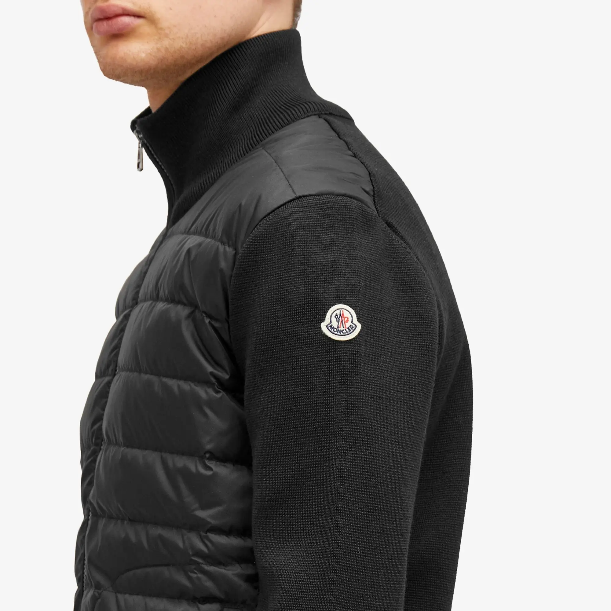 Moncler Men's Down Knit Jacket Black