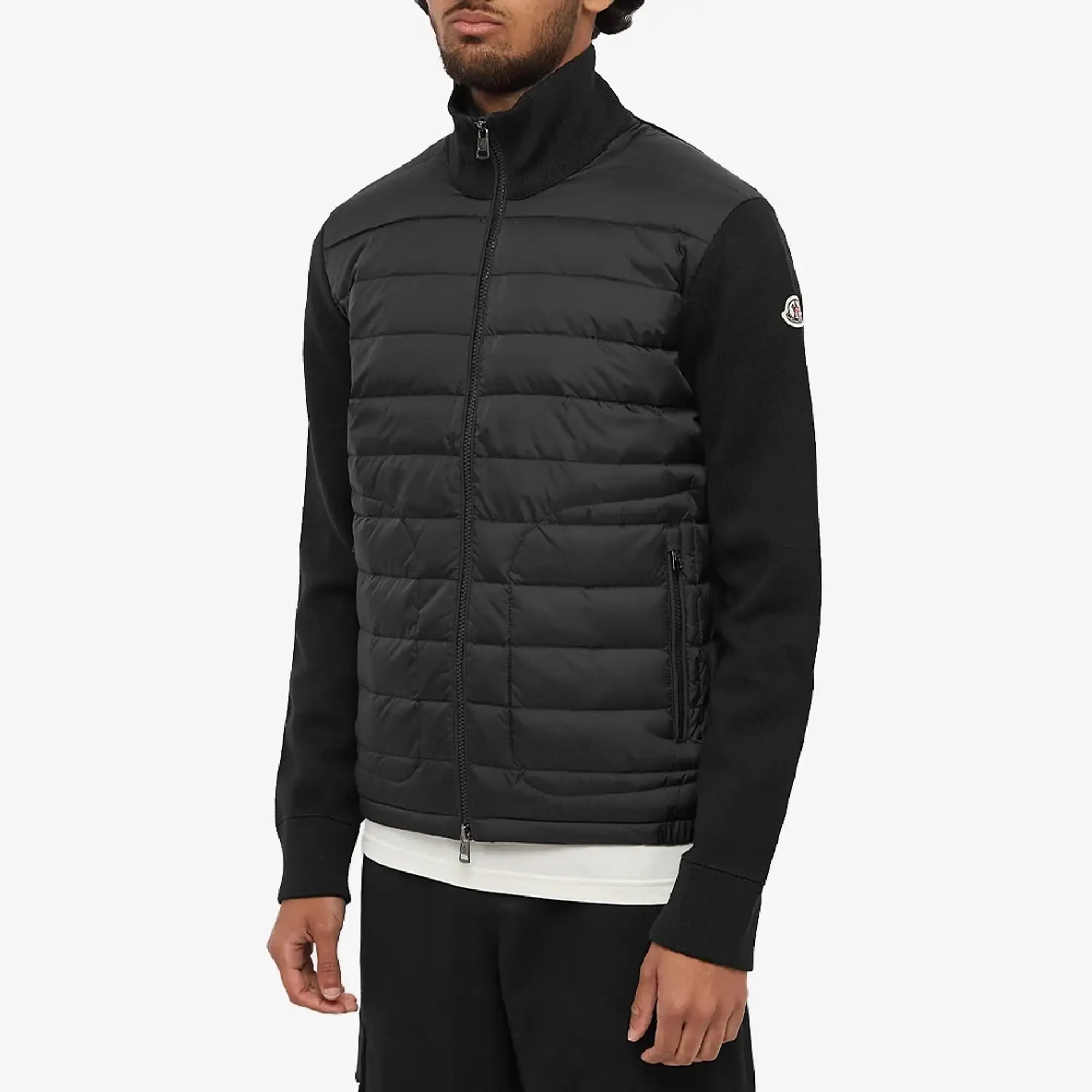 Moncler Men's Down Knit Jacket Black