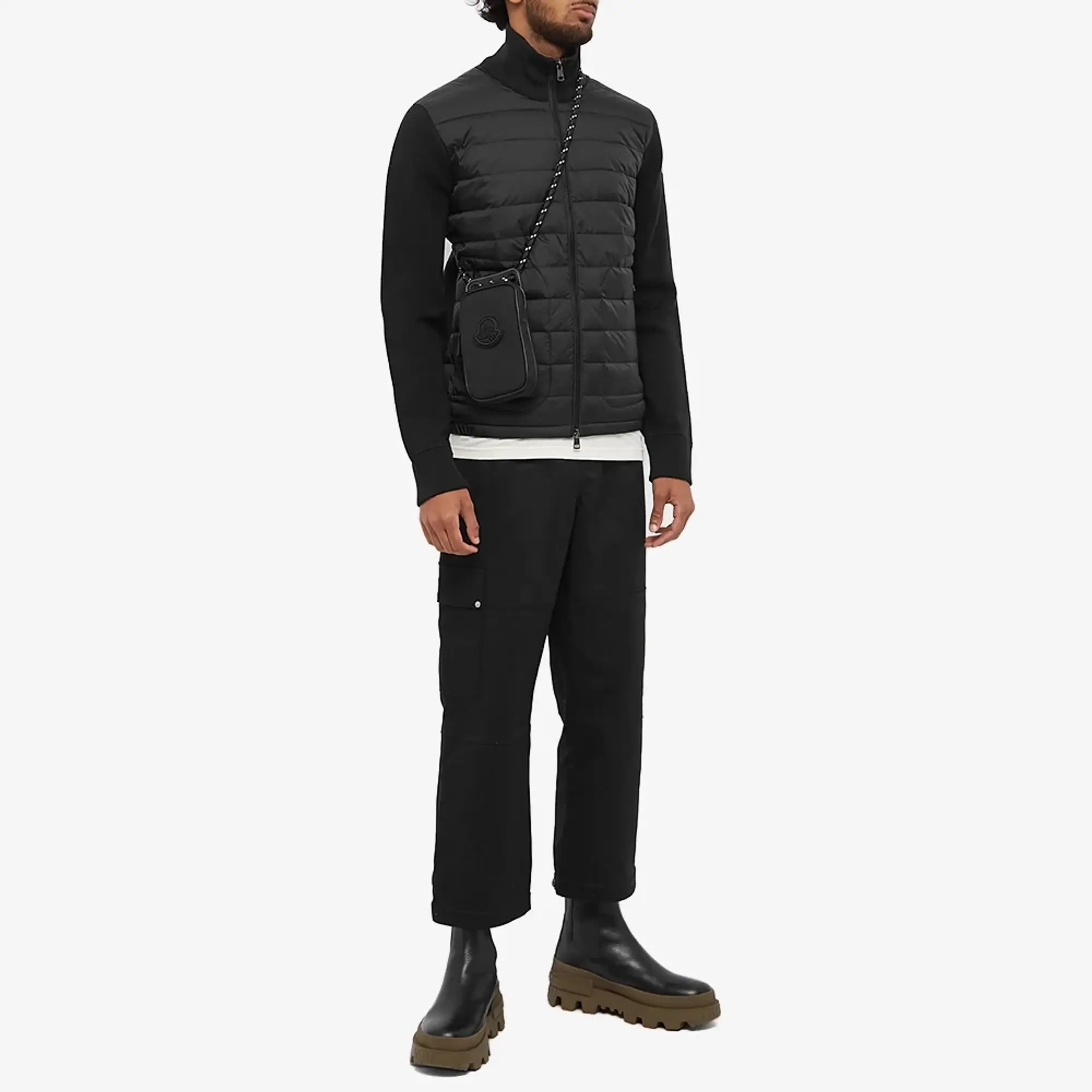 Moncler Men's Down Knit Jacket Black
