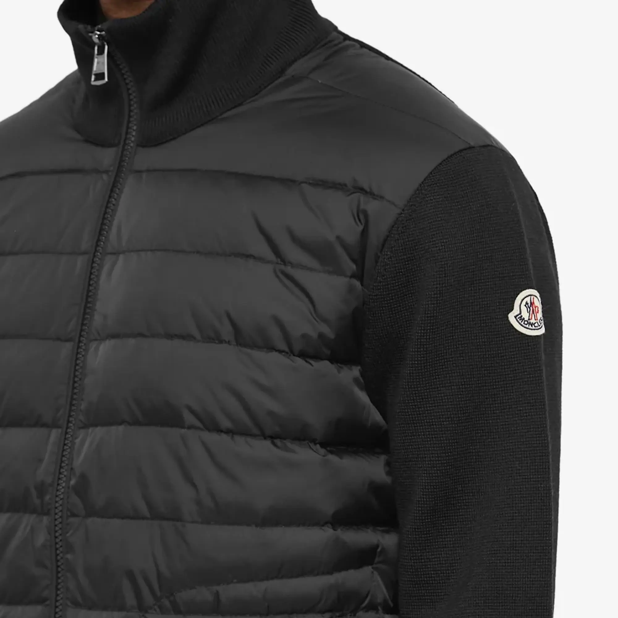 Moncler Men's Down Knit Jacket Black