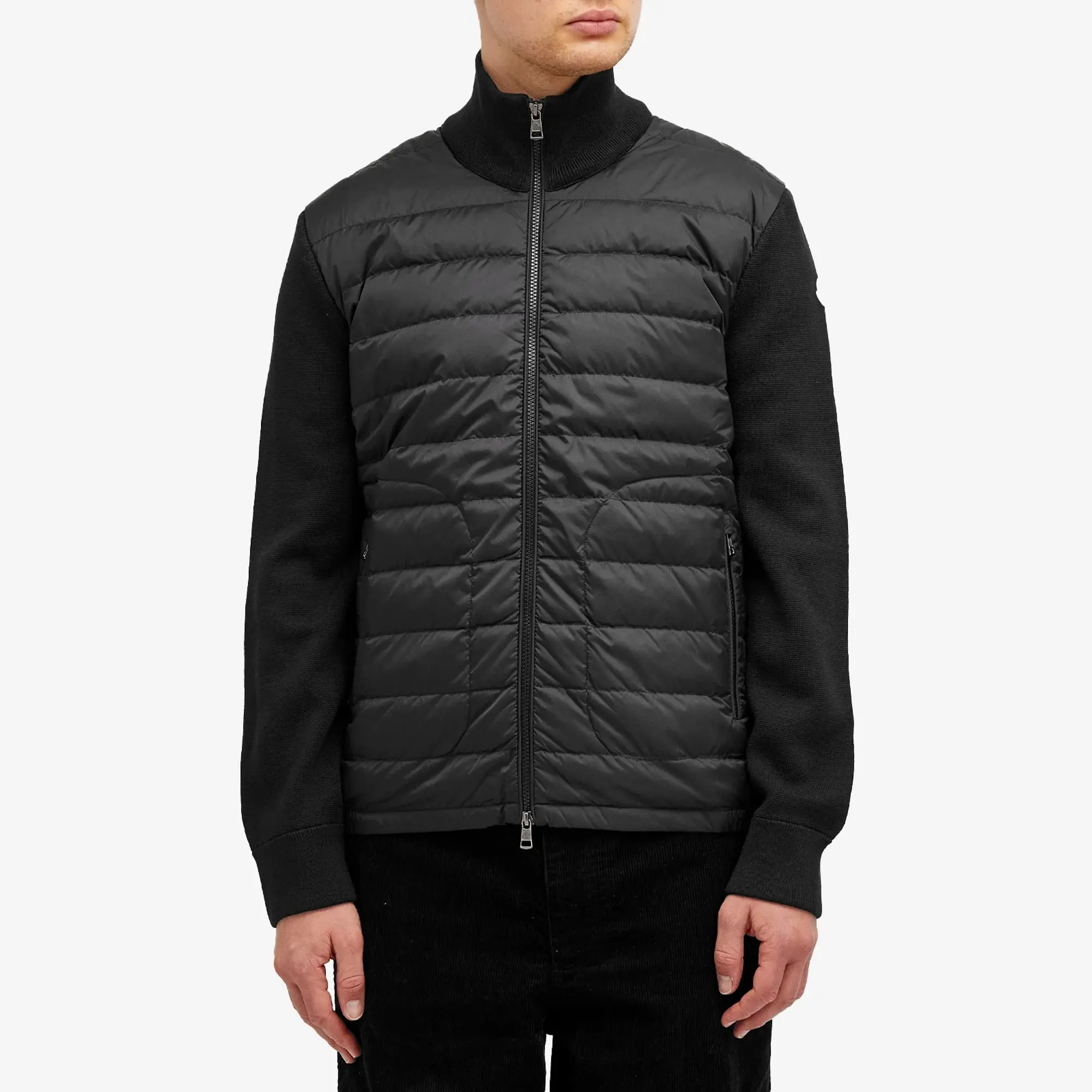 Moncler Men's Down Knit Jacket Black