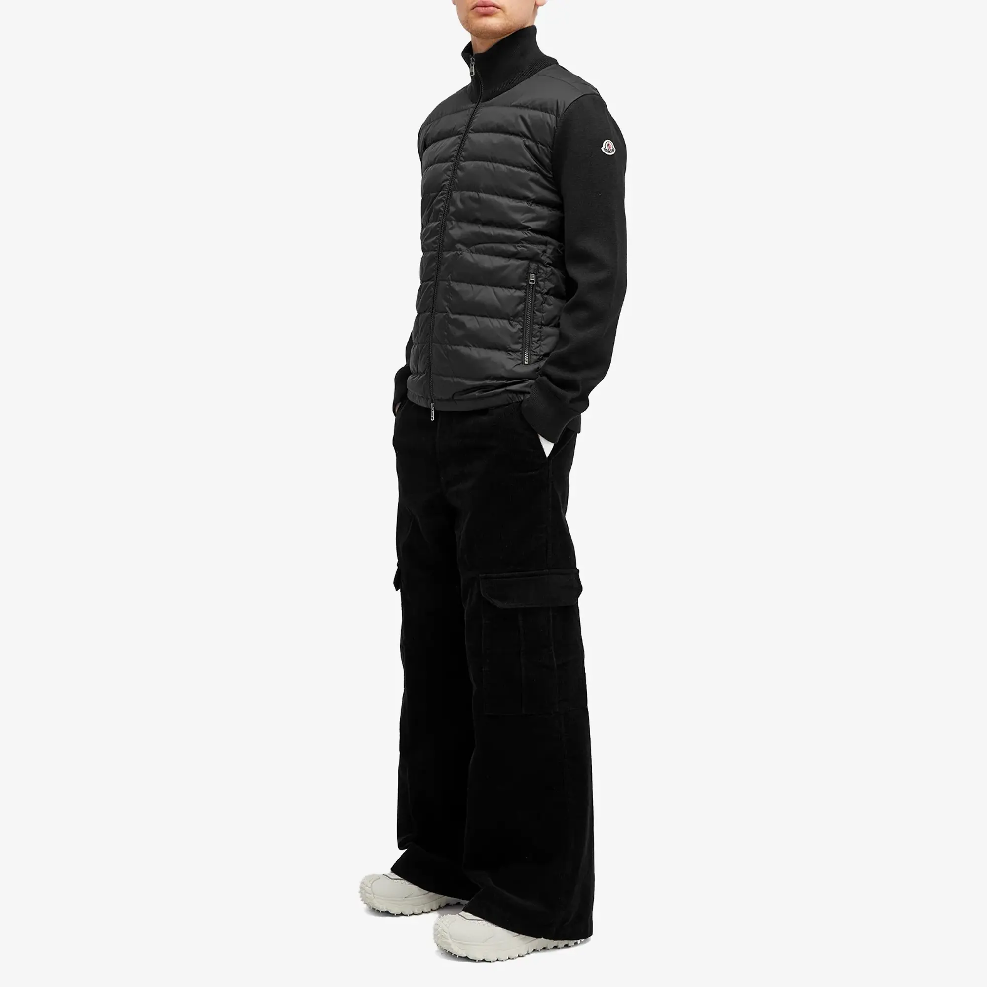 Moncler Men's Down Knit Jacket Black