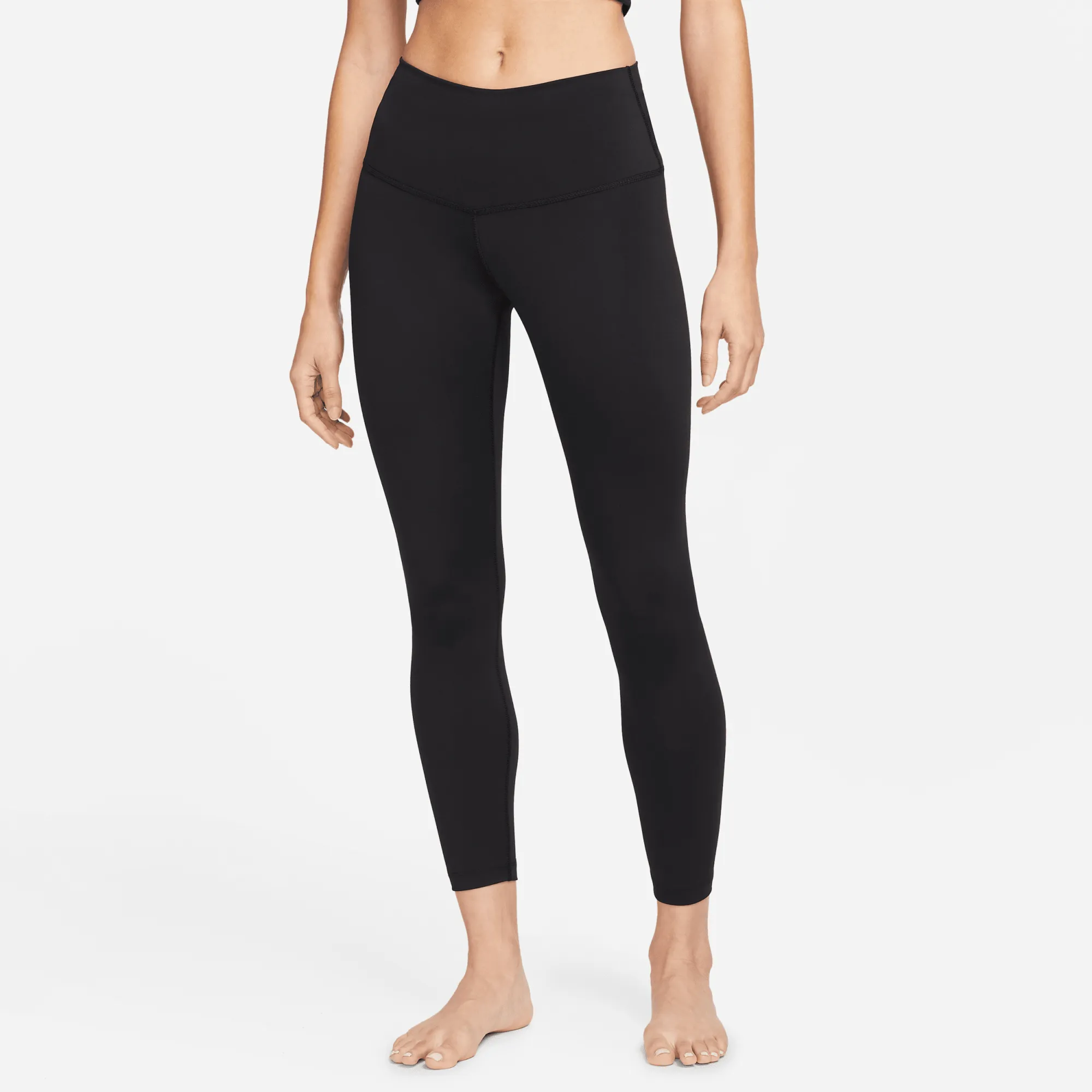 Nike Yoga Women's High-Waisted 7/8 Leggings - Black - Recycled Polyester Minimum