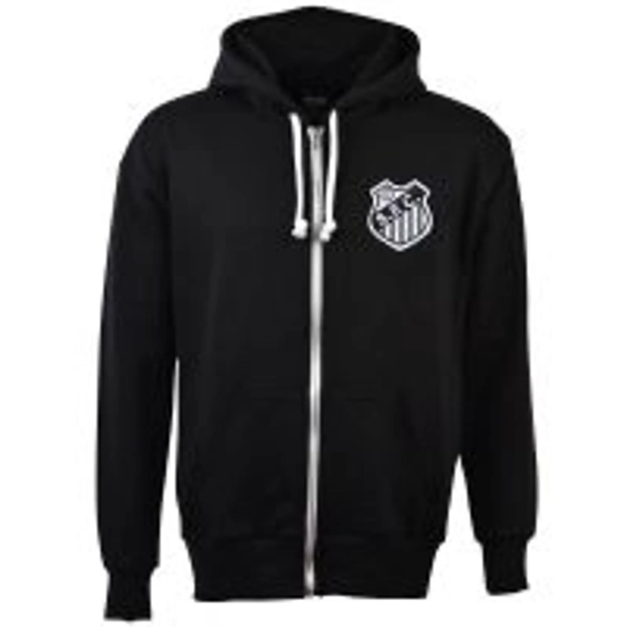 Santos Zipped Hoodie -  Black