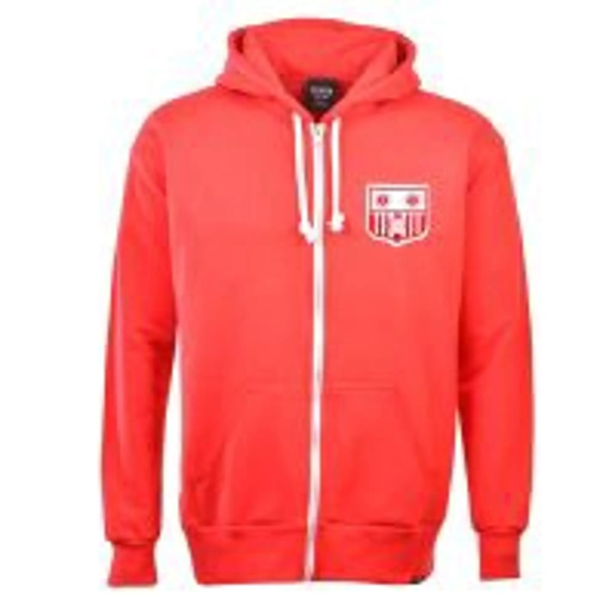 Southampton 1960's style Zipped Hoodie -  Red