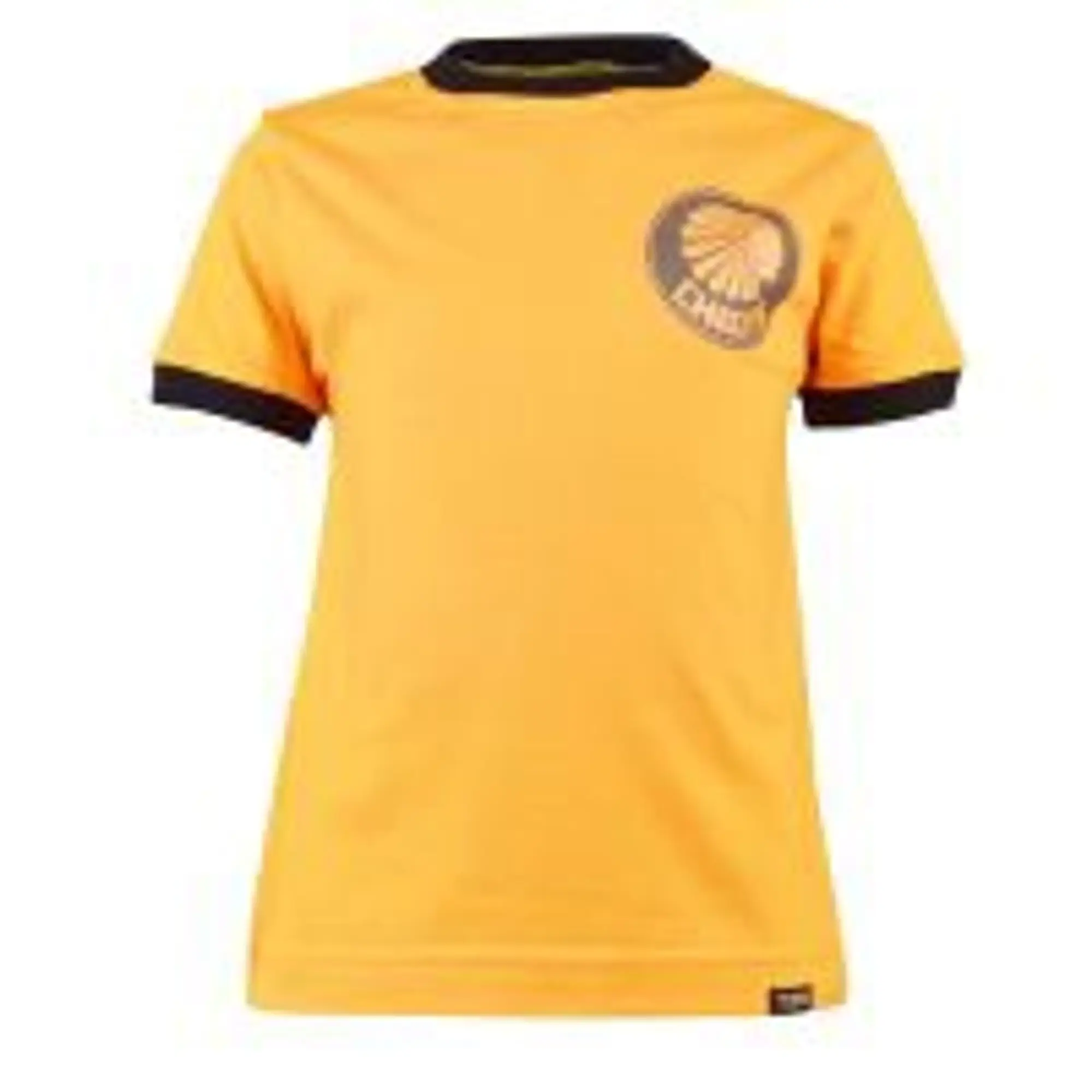 Kids Kaizer Chiefs 12th Man T-Shirt - Amber/Black Ringer