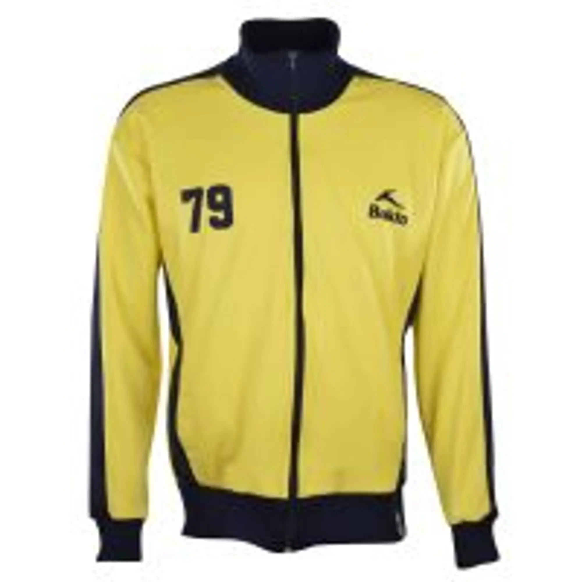 BUKTA  Heritage Track Top Yellow with Navy Panels/Cuffs/W'B