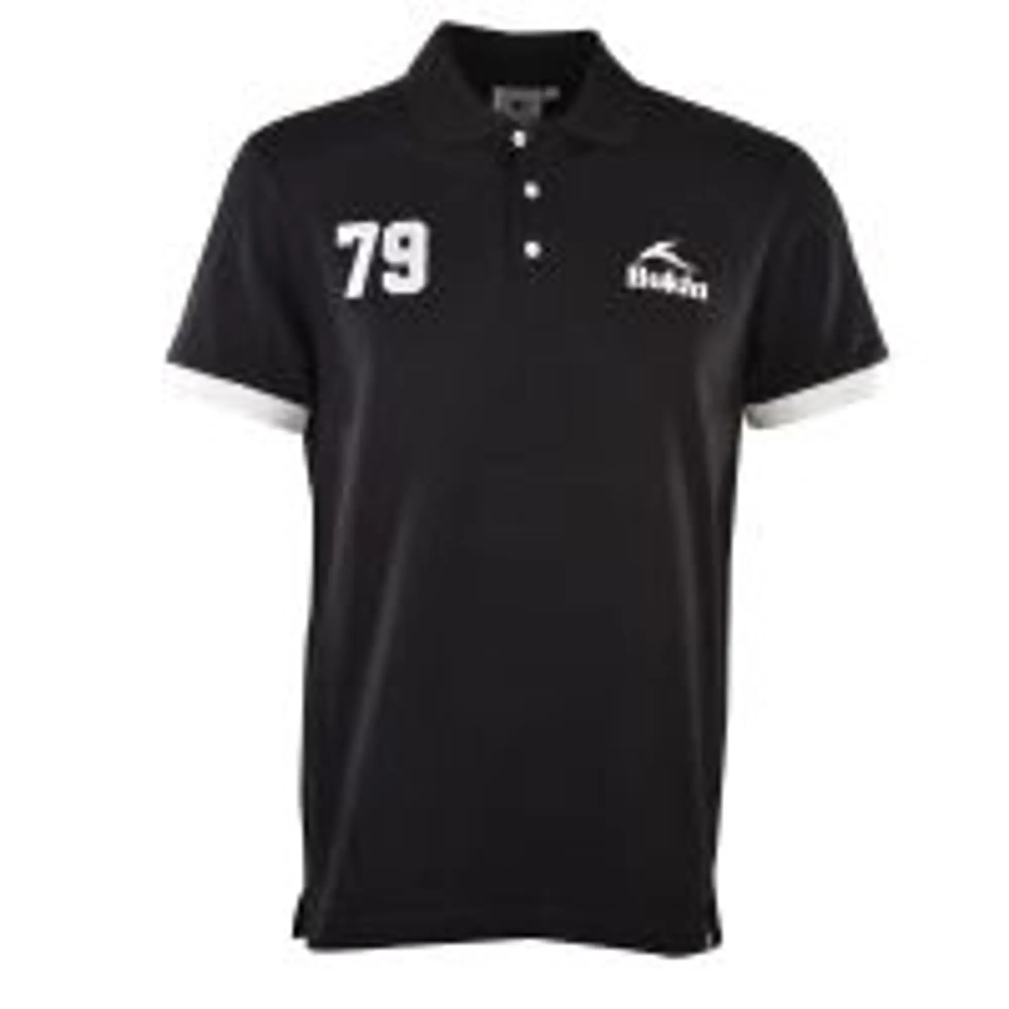 BUKTA  Heritage Polo Black with White Cuffs