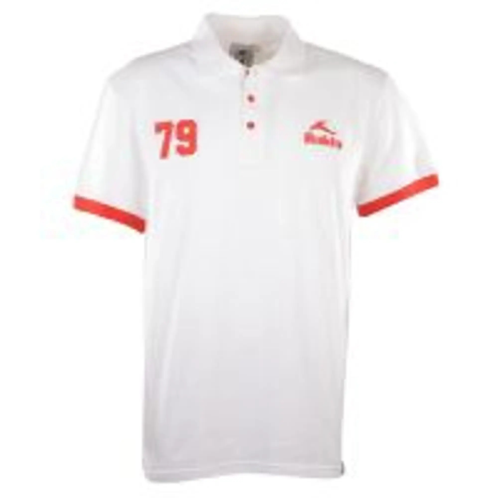 BUKTA  Heritage Polo White with Red Cuffs