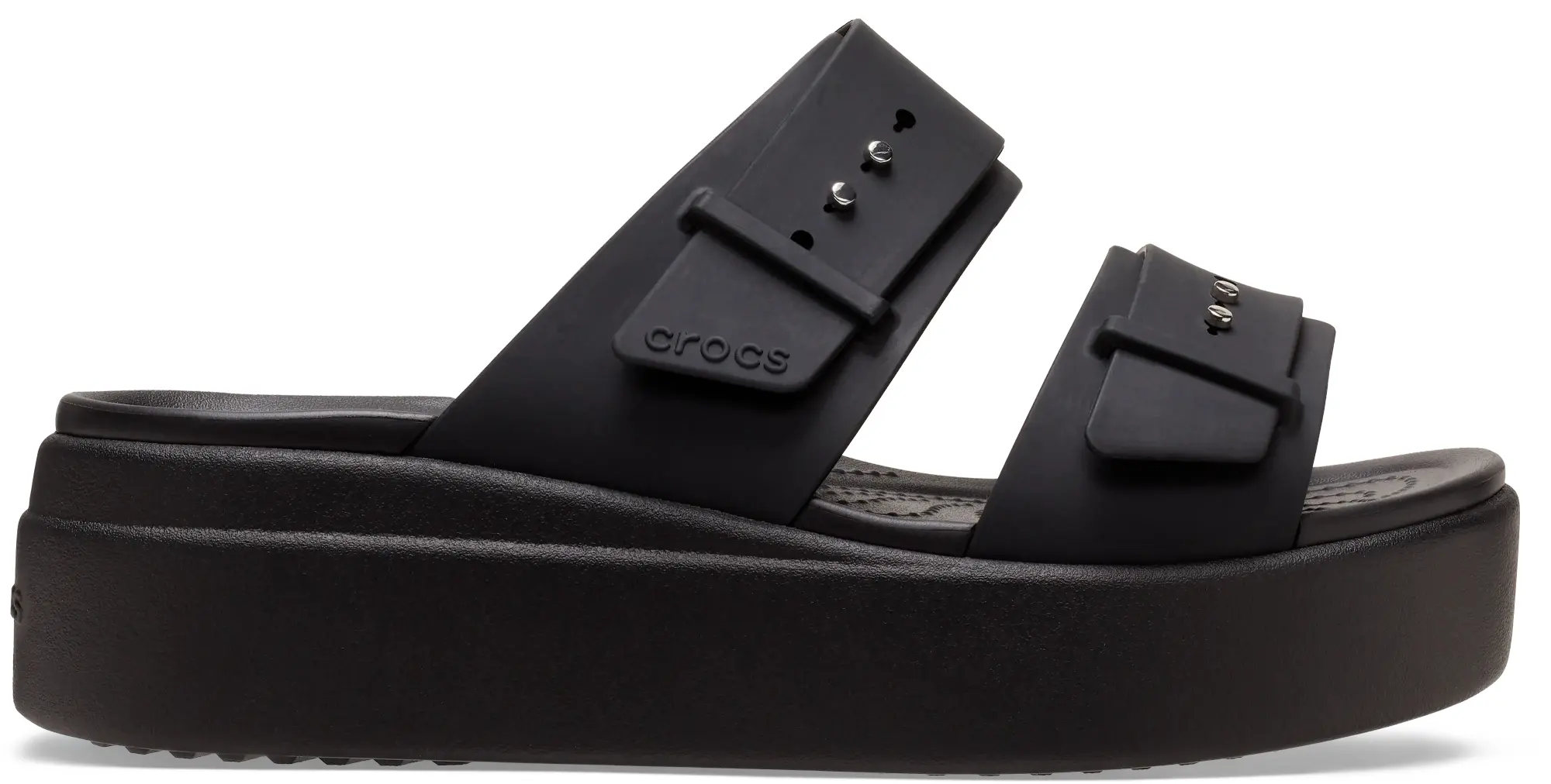 Crocs | Women | Brooklyn Buckle | Sandals | Black | 4