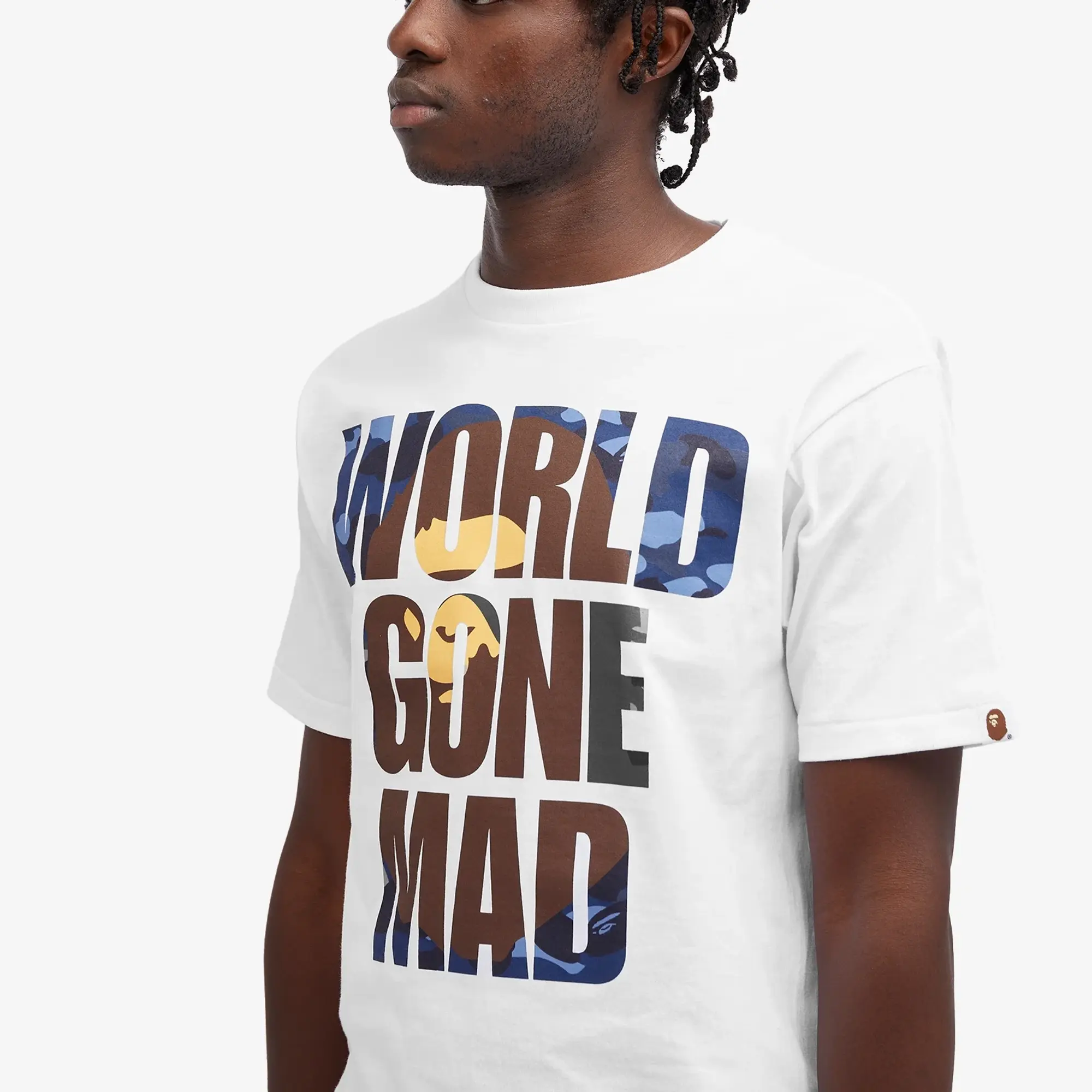 A Bathing Ape Men's Colour Camo WGM Ape Head T-Shirt White