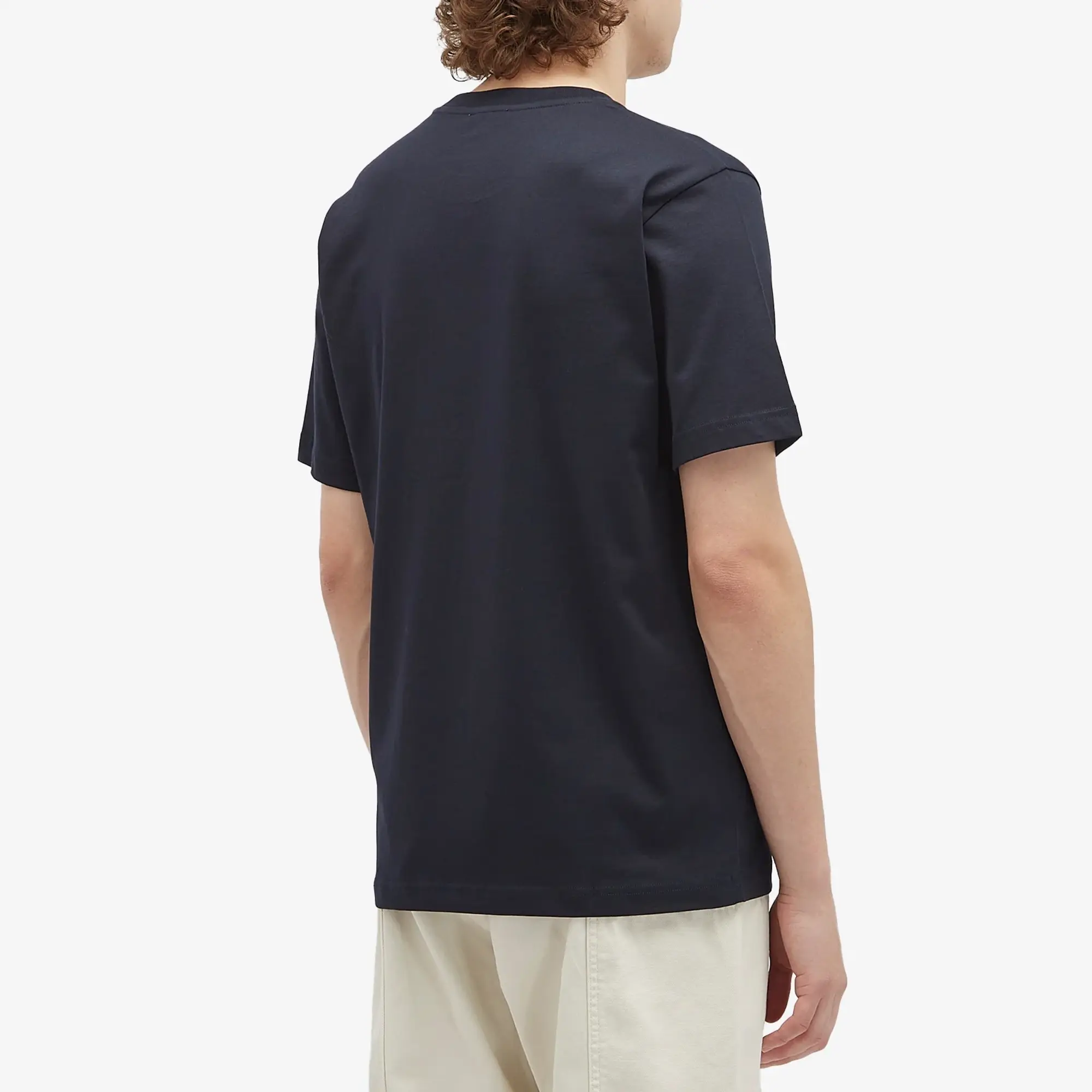 Norse Projects Men's Johannes Tonal Logo T-Shirt Dark Navy
