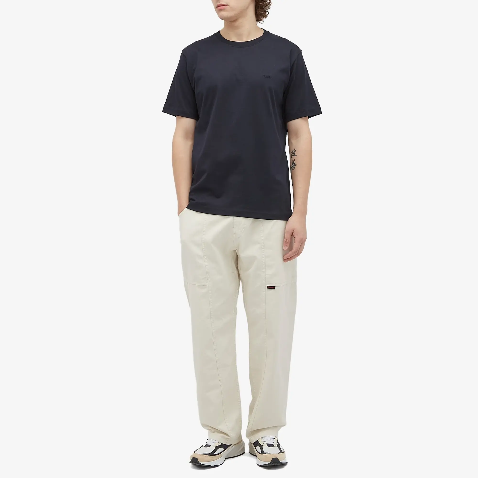Norse Projects Men's Johannes Tonal Logo T-Shirt Dark Navy