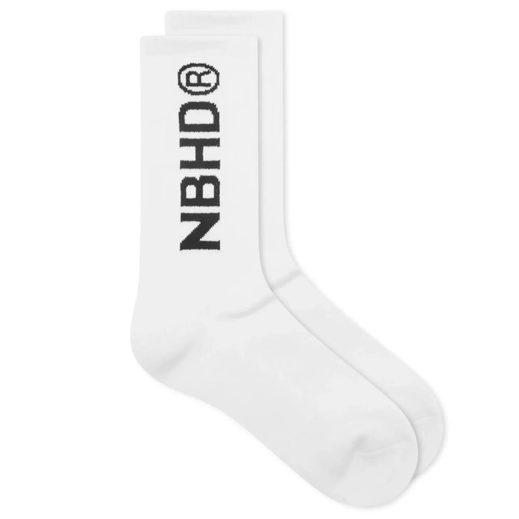 Neighborhood Men's NBHD Logo Socks White
