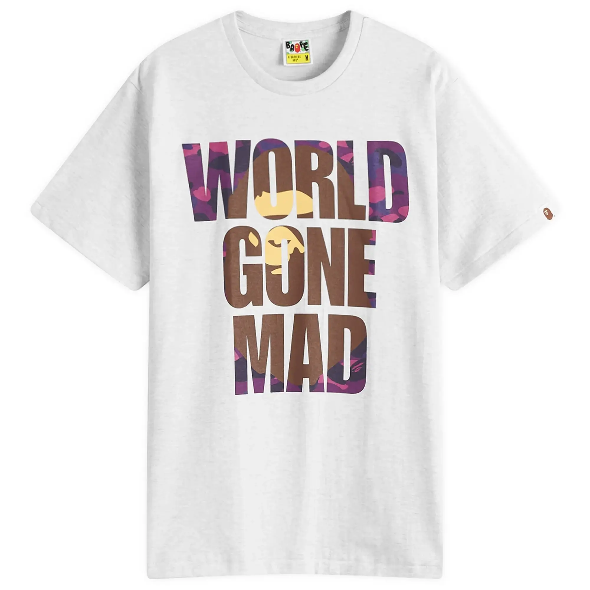 T-Shirt A Bathing Ape Color Camo Wgm Ape Head Overlap Tee Gray Xl