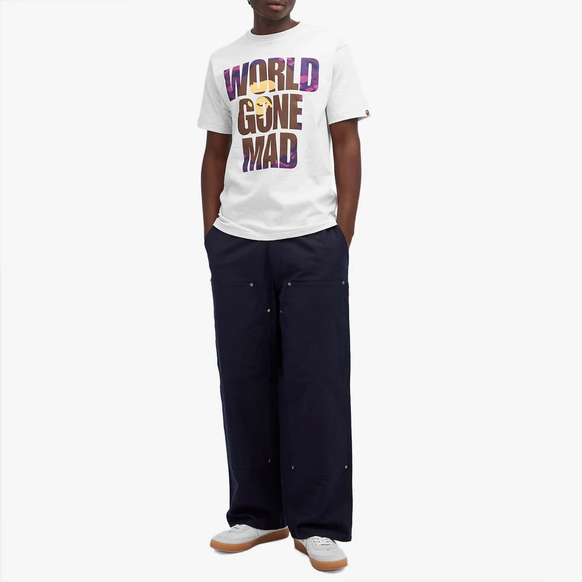 T-Shirt A Bathing Ape Color Camo Wgm Ape Head Overlap Tee Gray Xl