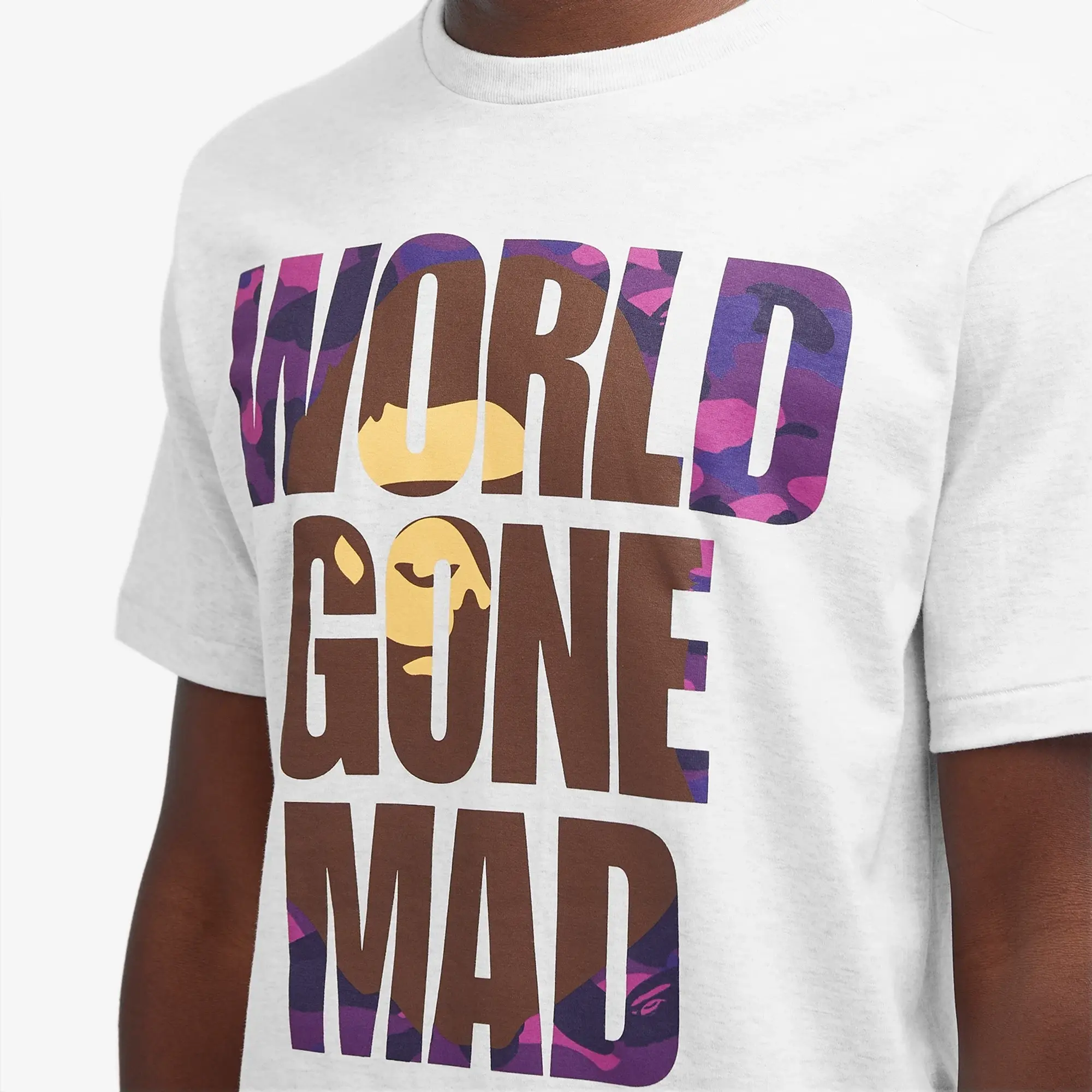 T-Shirt A Bathing Ape Color Camo Wgm Ape Head Overlap Tee Gray Xl