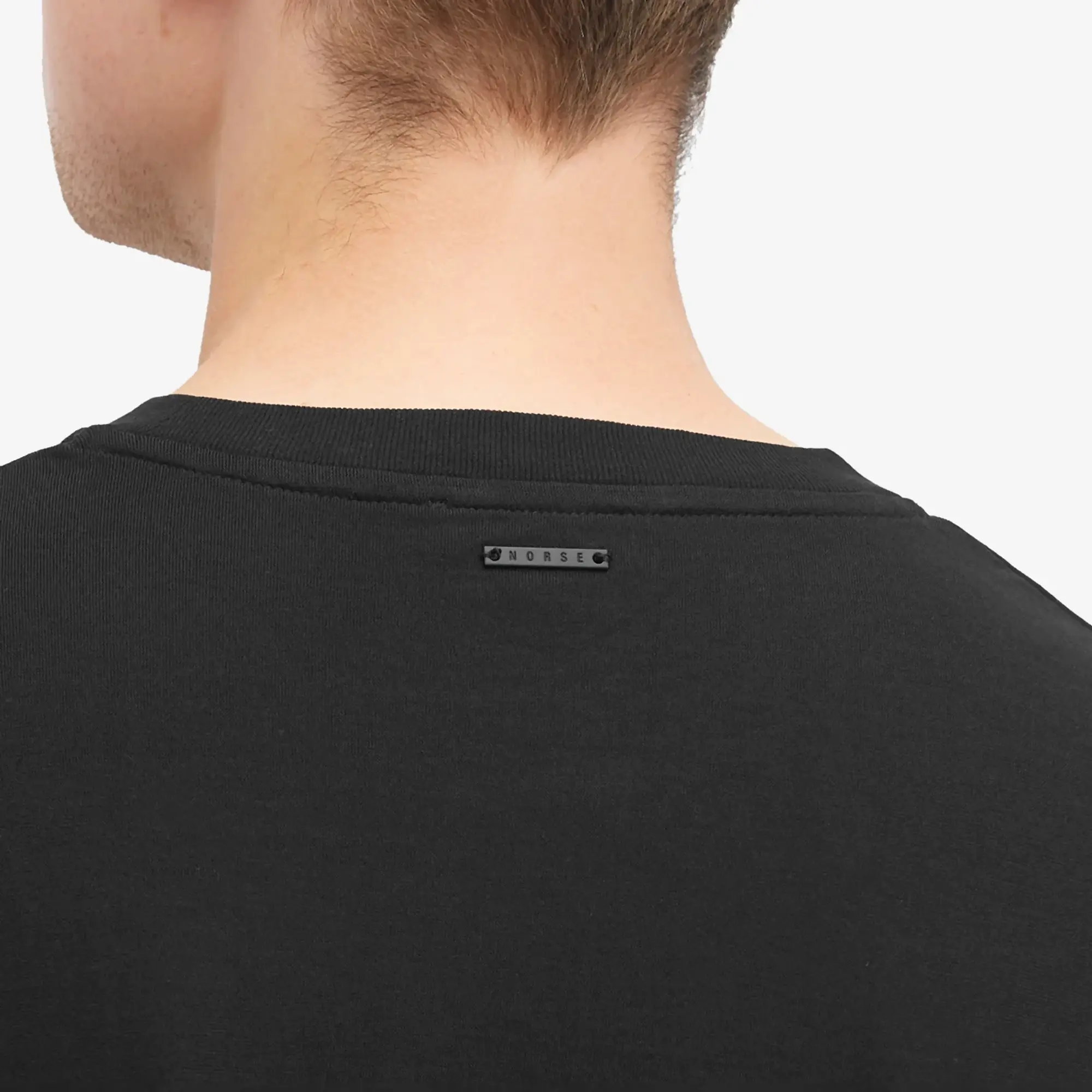 Norse Projects Men's Jakob Crepe Logo T-Shirt Black