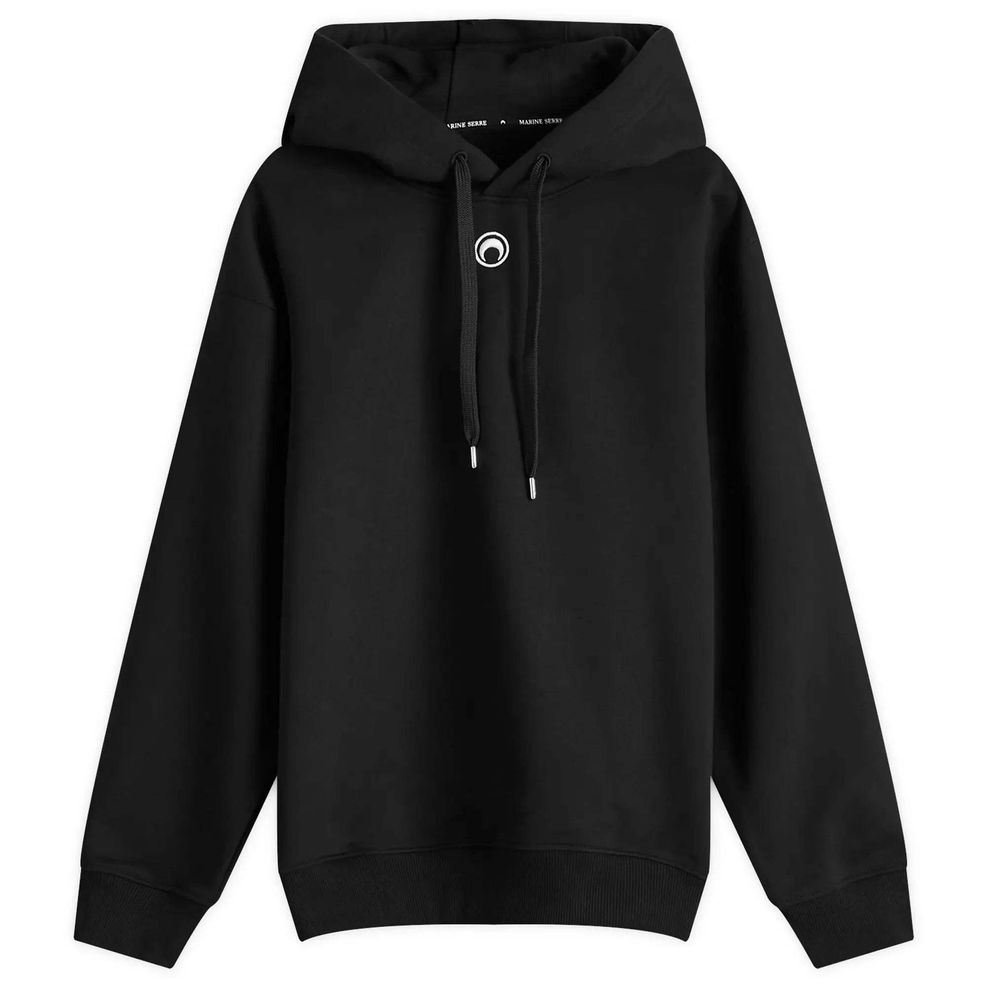 Marine Serre Women's Moon Logo Fleece Hoodie Black