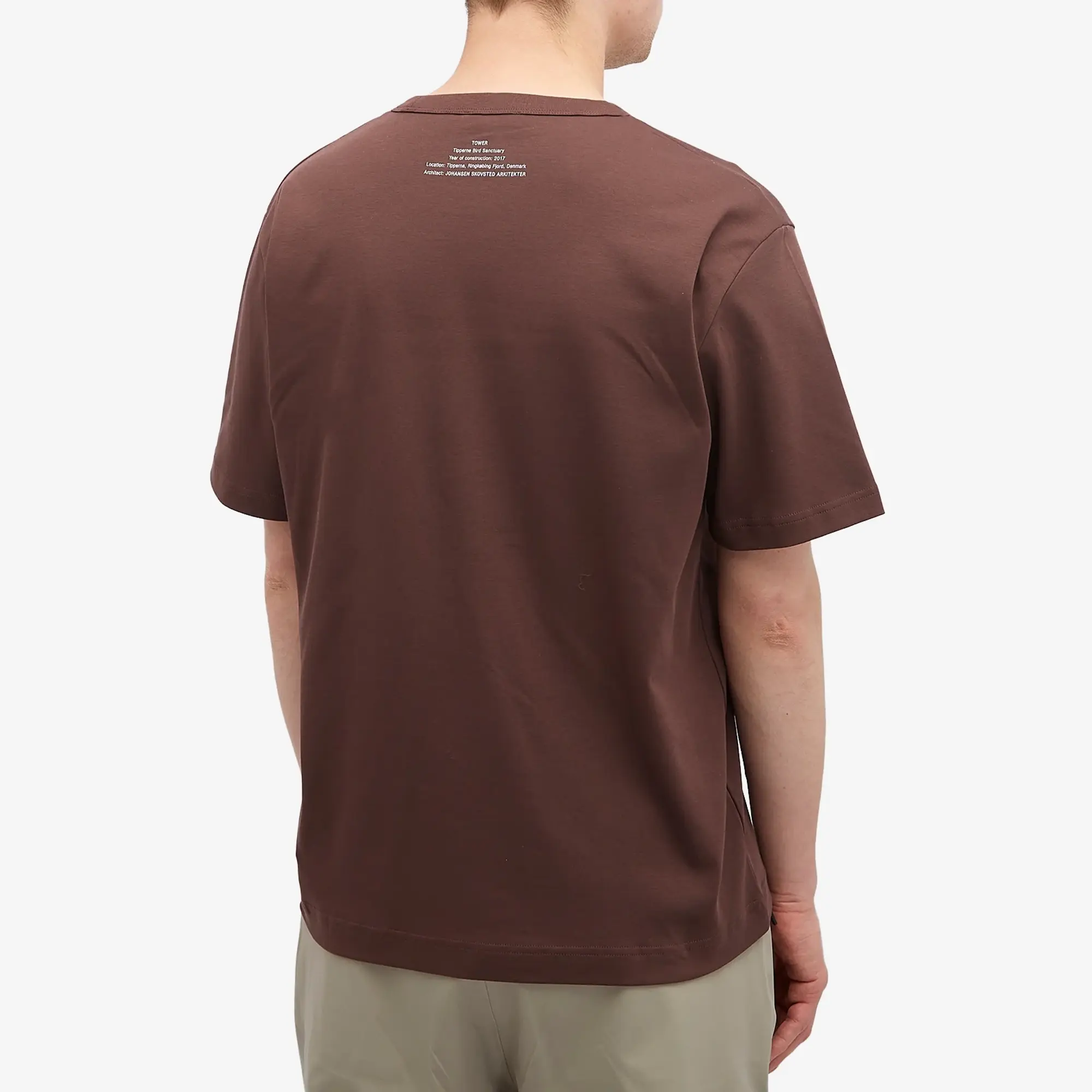 Norse Projects Men's Holger Tower Print T-Shirt Wine Red