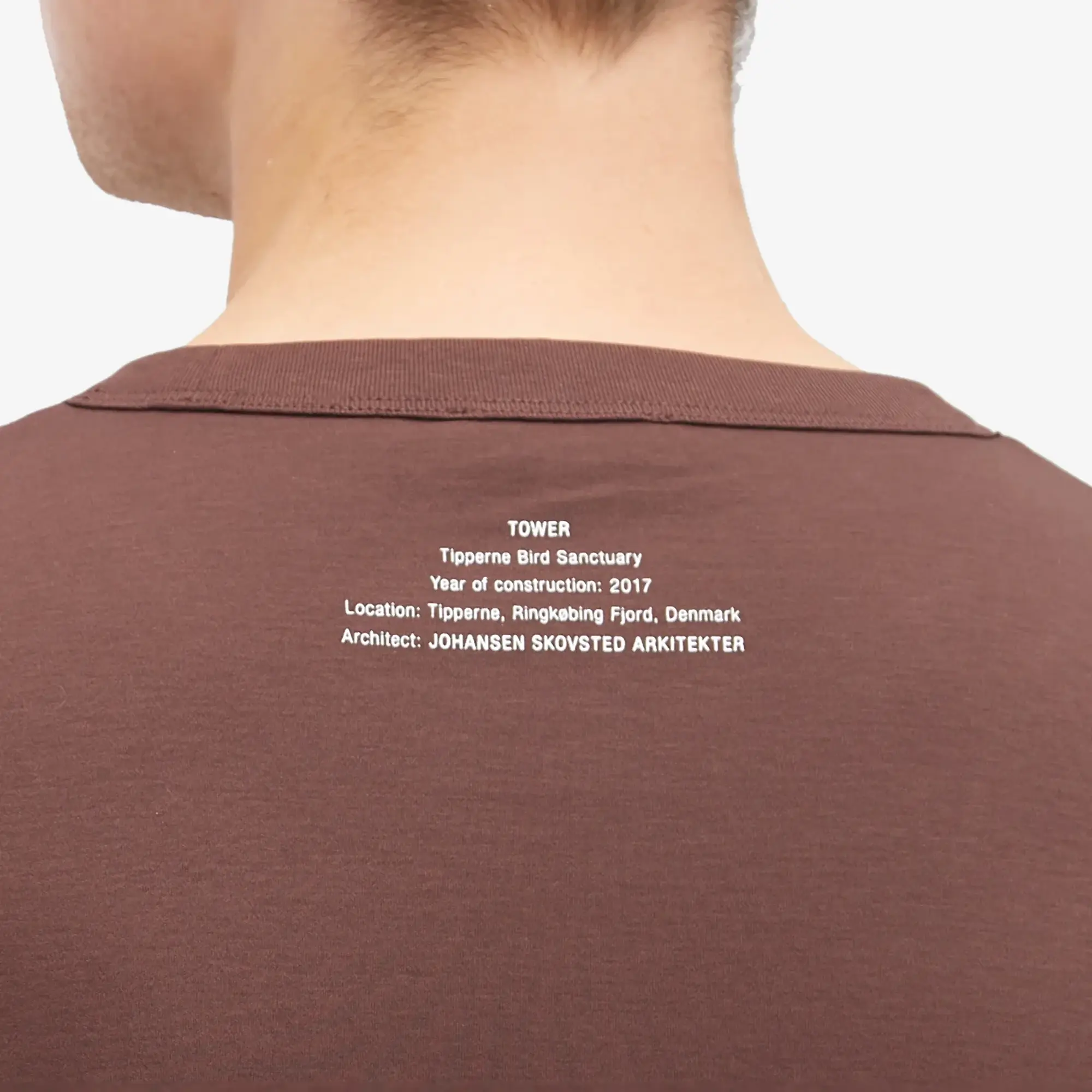 Norse Projects Men's Holger Tower Print T-Shirt Wine Red
