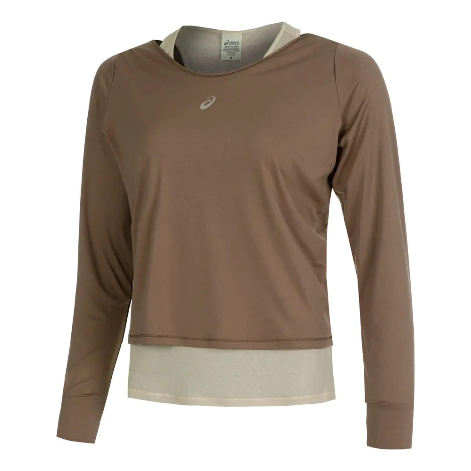 ASICS Nagino Running Shirt Women - Beige, Cream