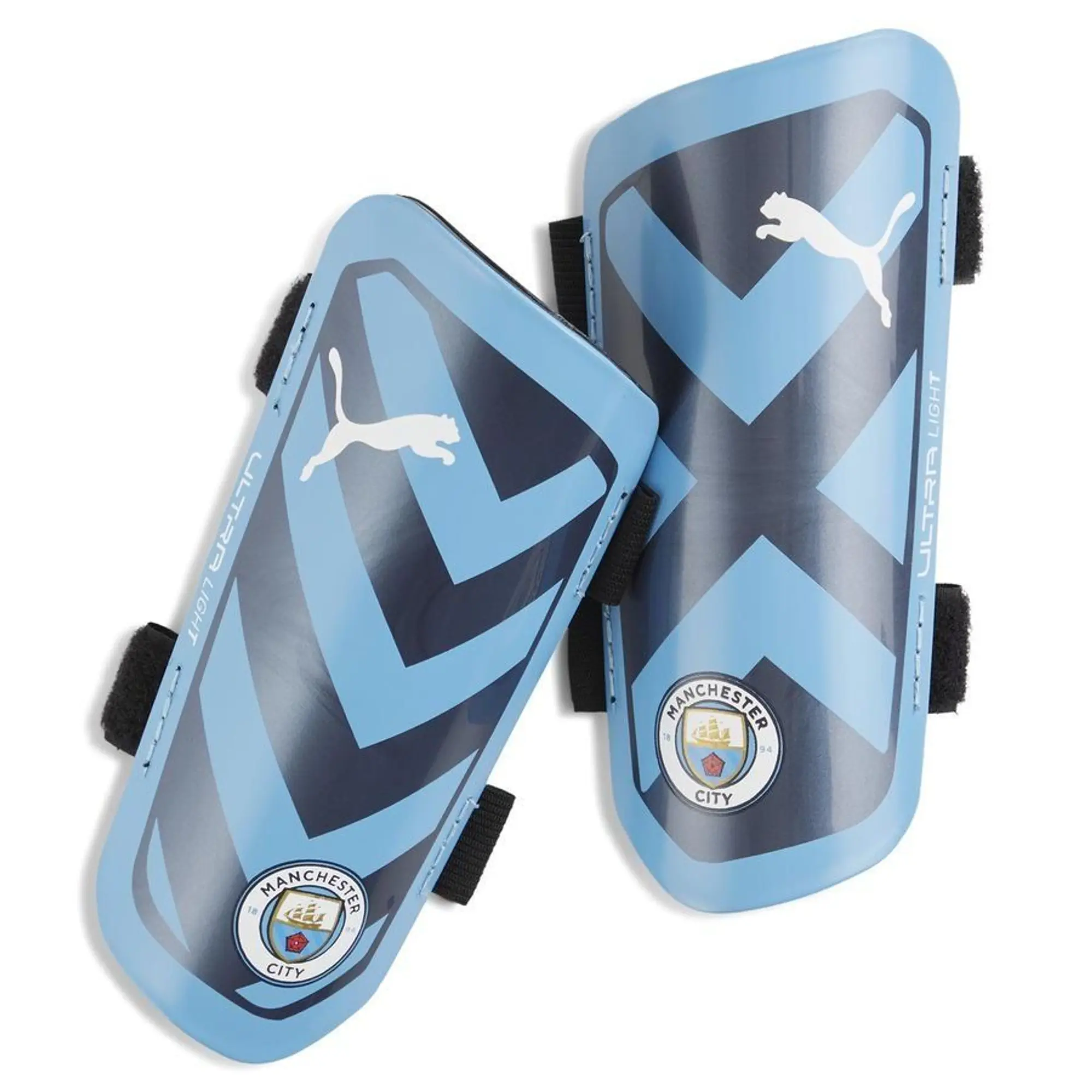 Puma Manchester City Shin Pads Ultra Light Strap - ['Blue']