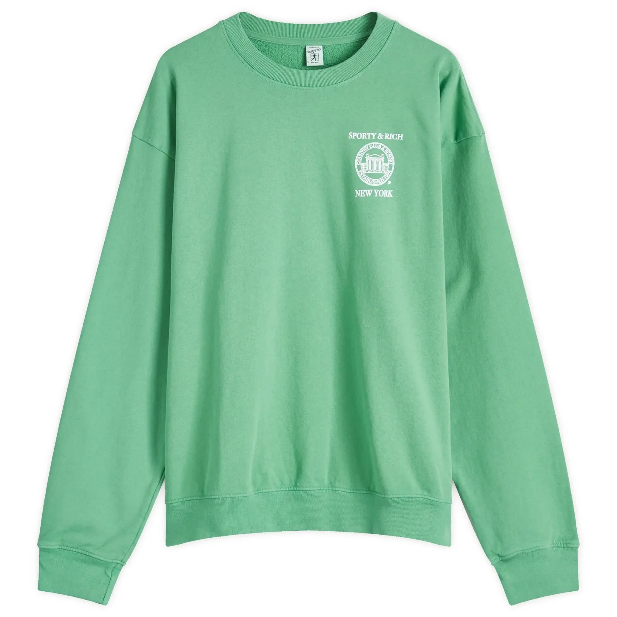Sporty & Rich NY Resort Sweatshirt Verde/White
