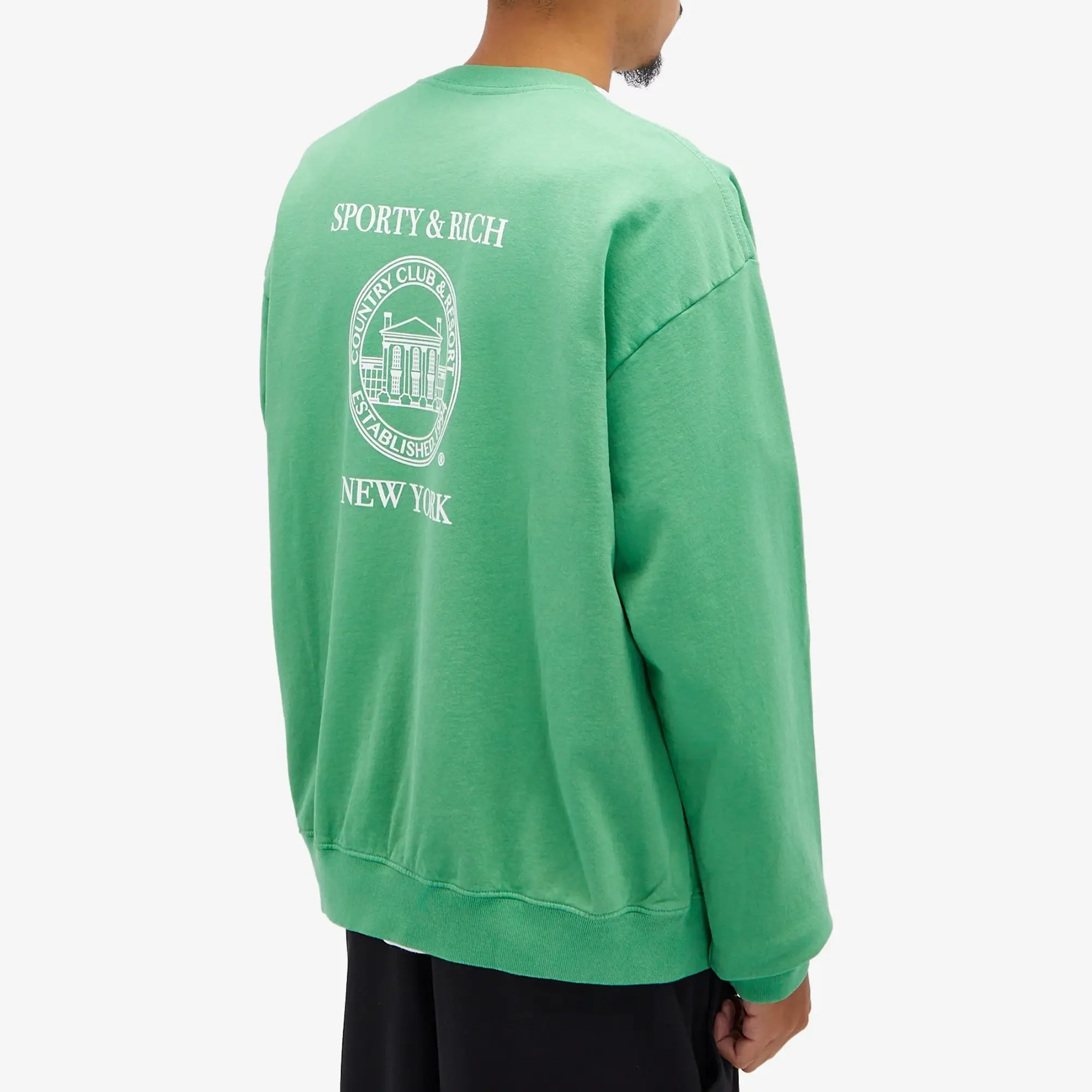 Sporty & Rich NY Resort Sweatshirt Verde/White