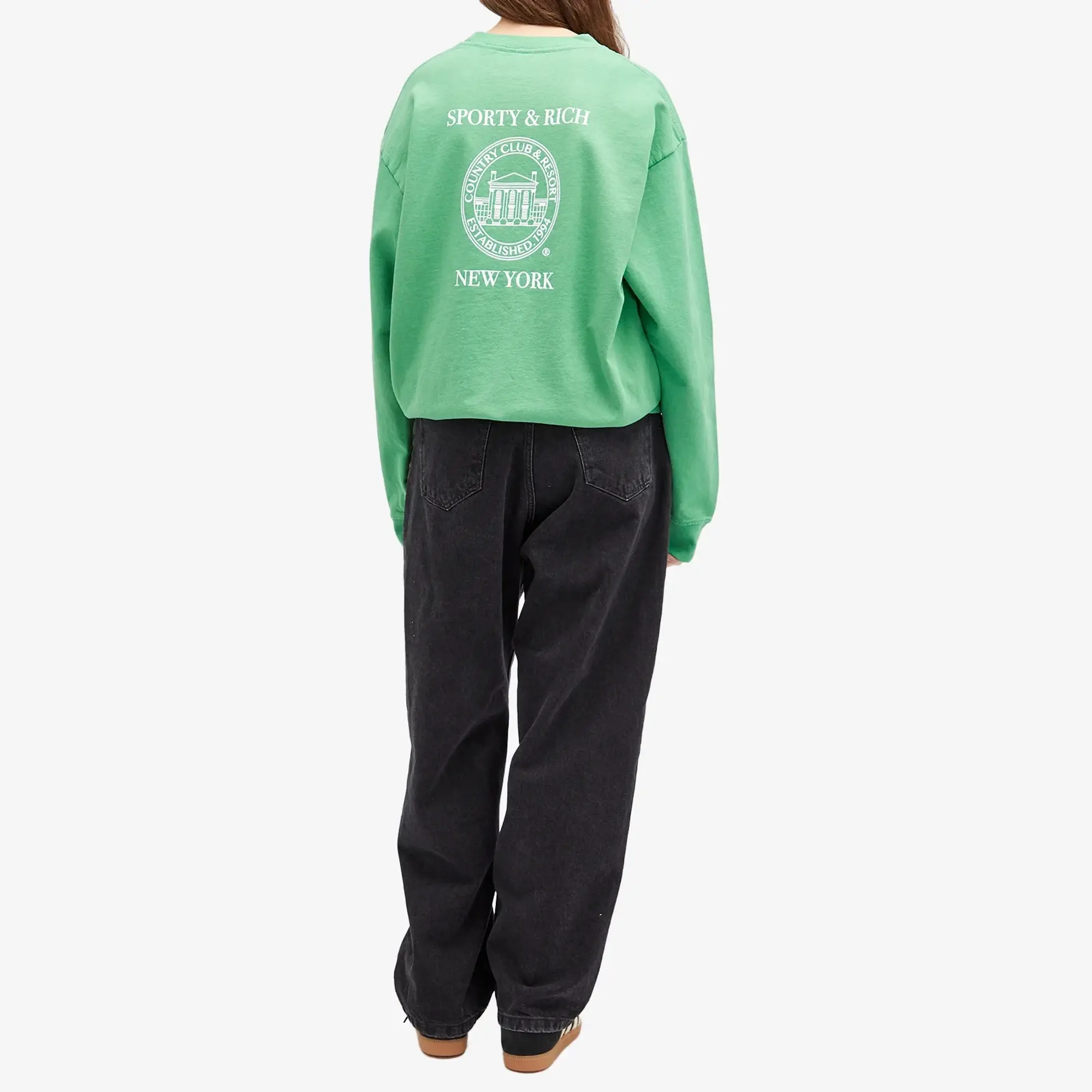 Sporty & Rich NY Resort Sweatshirt Verde/White