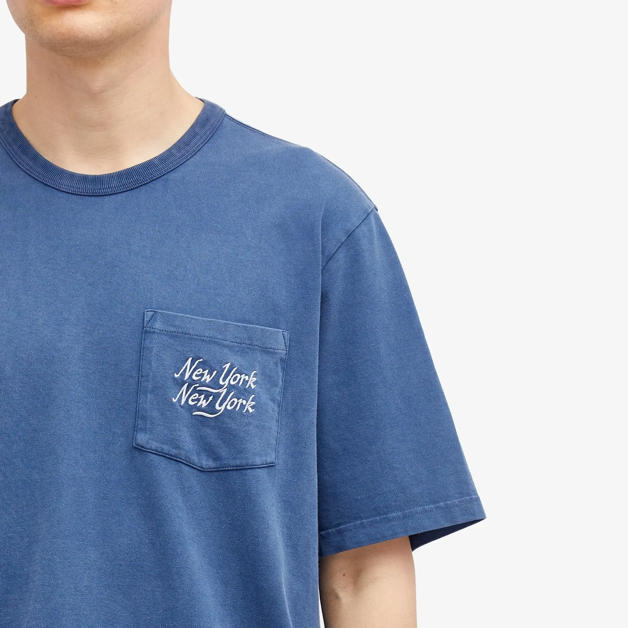 Corridor Men's Organic New York Script Tee Navy