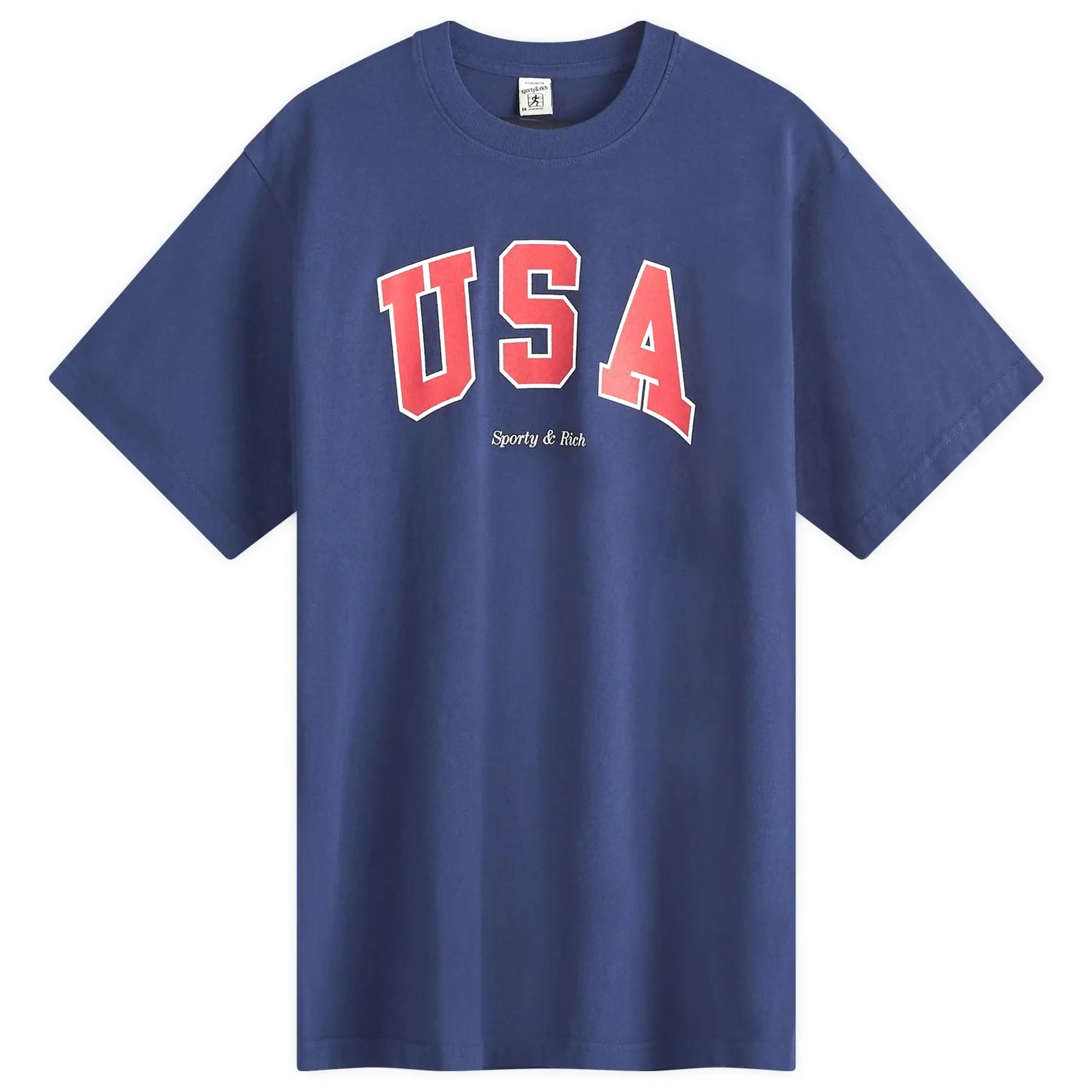 Sporty & Rich Usa Tee Men Shortsleeves Blue