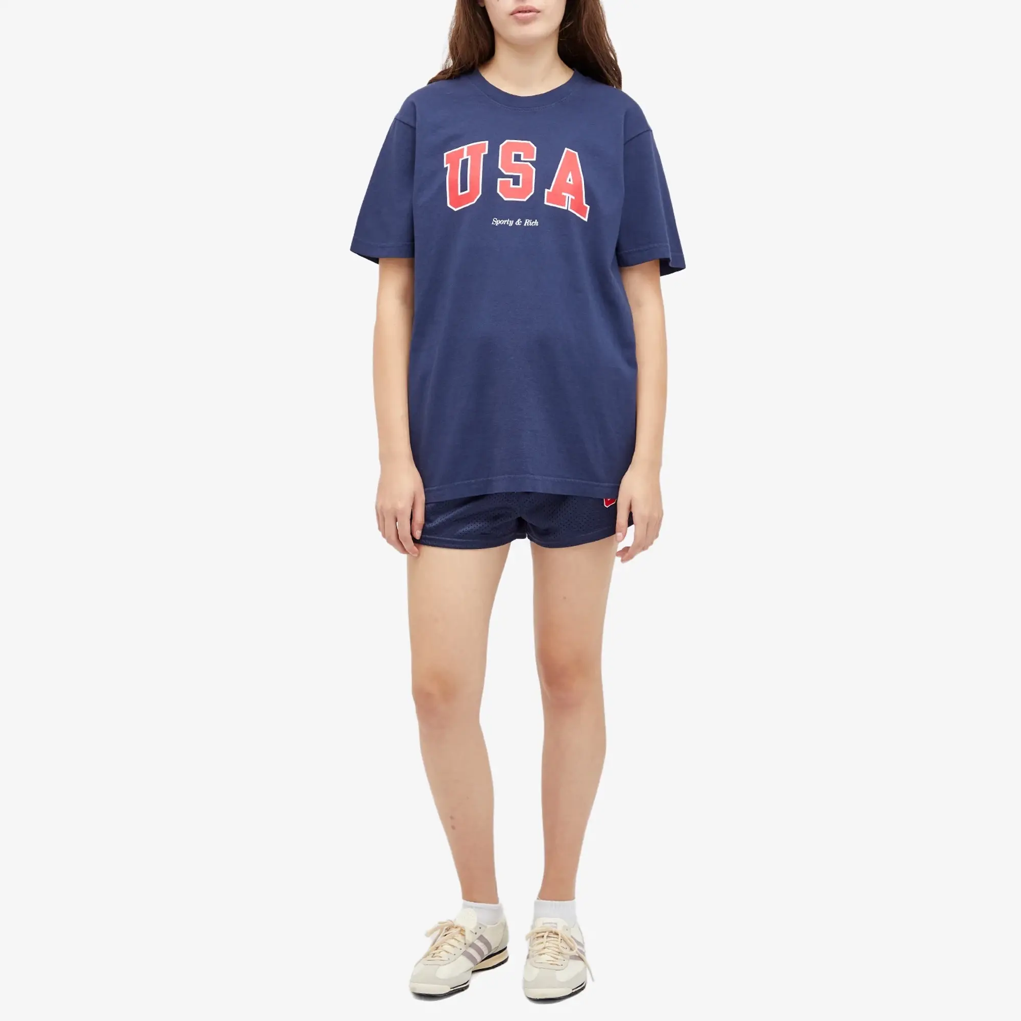 Sporty & Rich Usa Tee Men Shortsleeves Blue