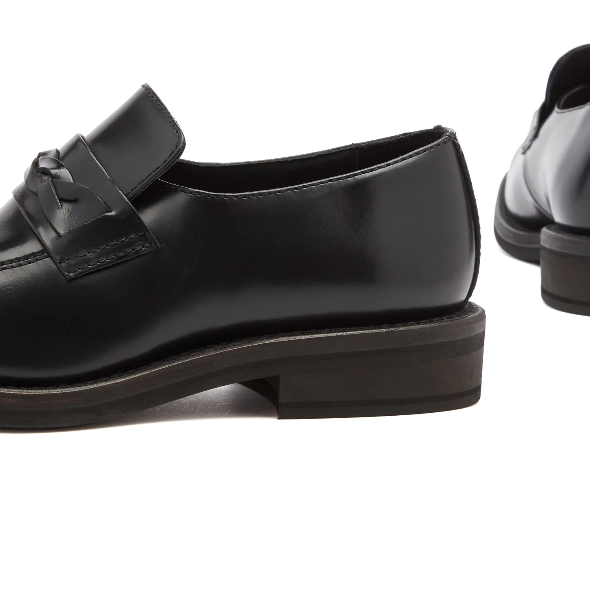 Our Legacy Men's Nakano Leather Shoe Glazed Black Leather