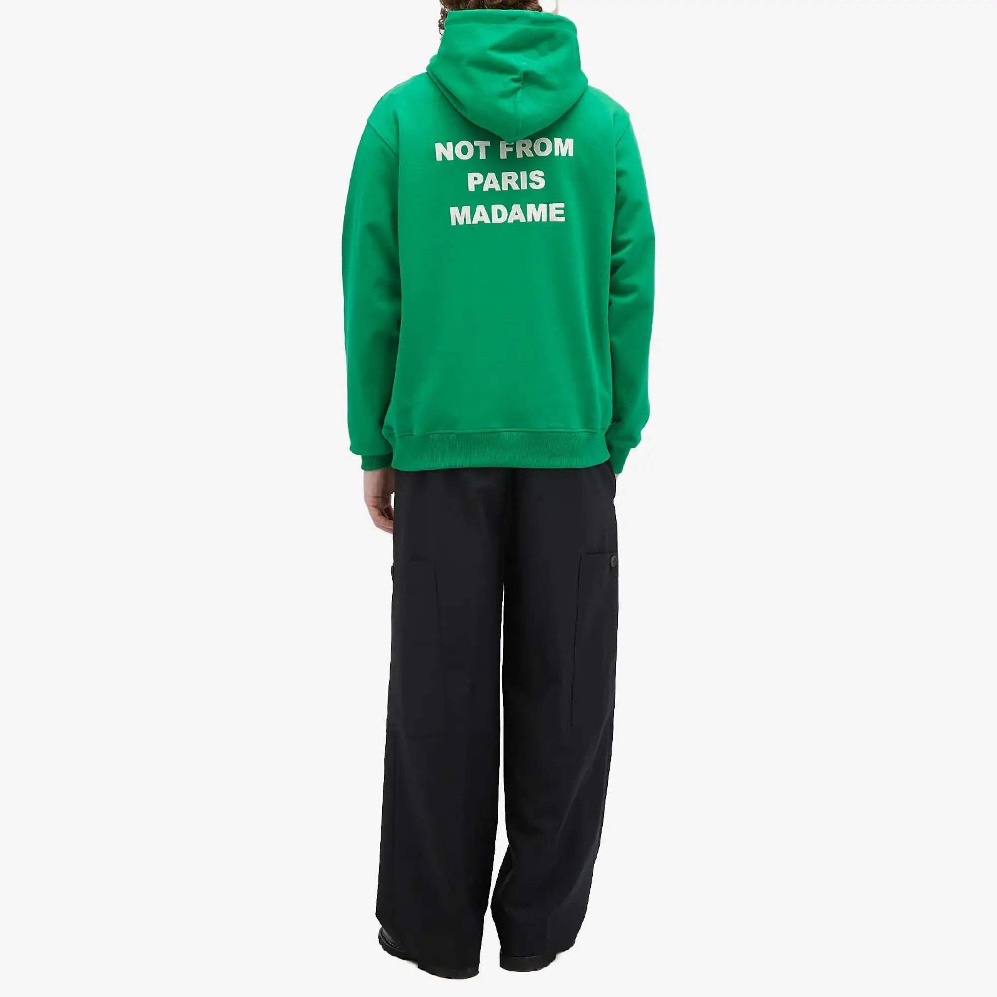 Drôle de Monsieur Slogan Hoodie - Green