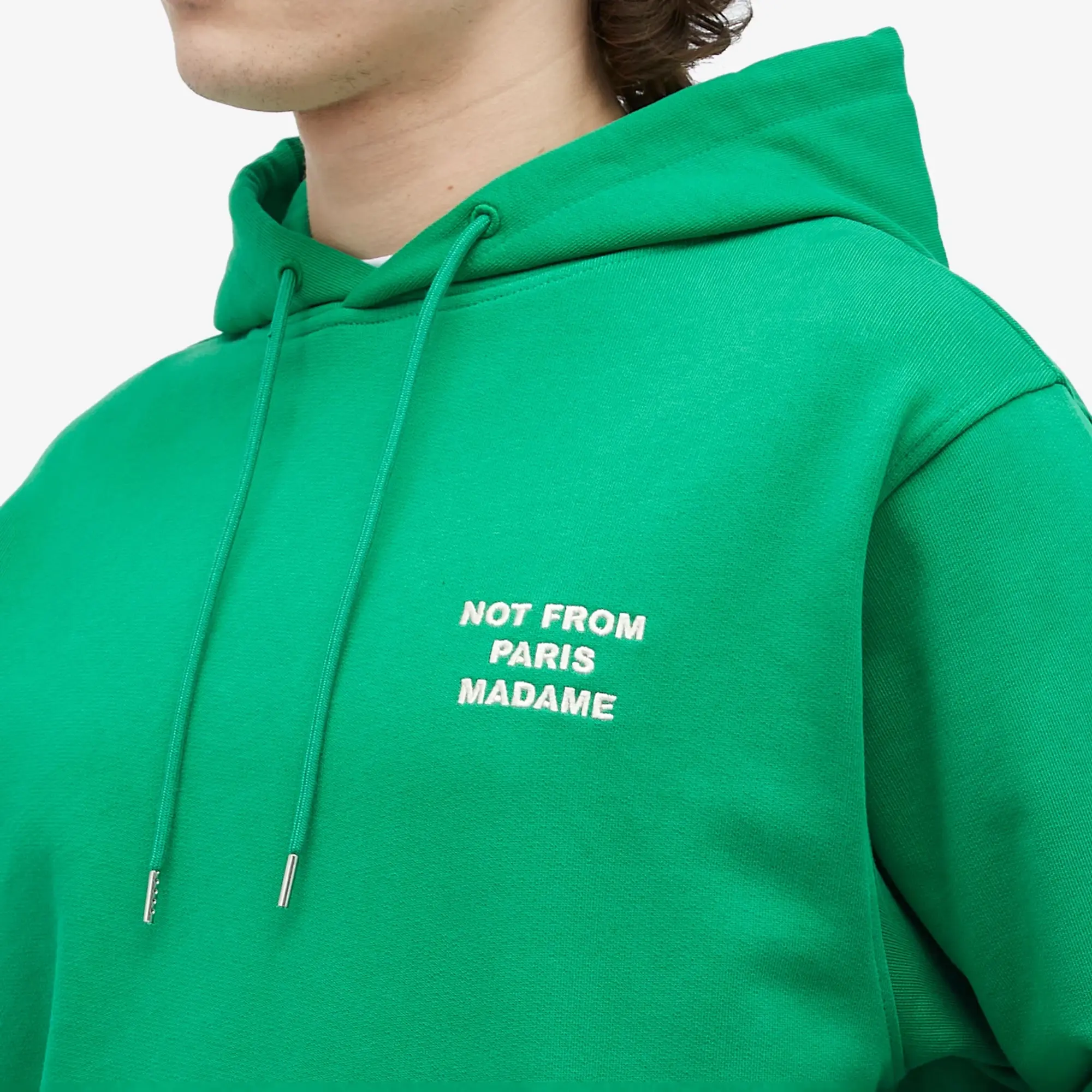 Drôle de Monsieur Slogan Hoodie - Green