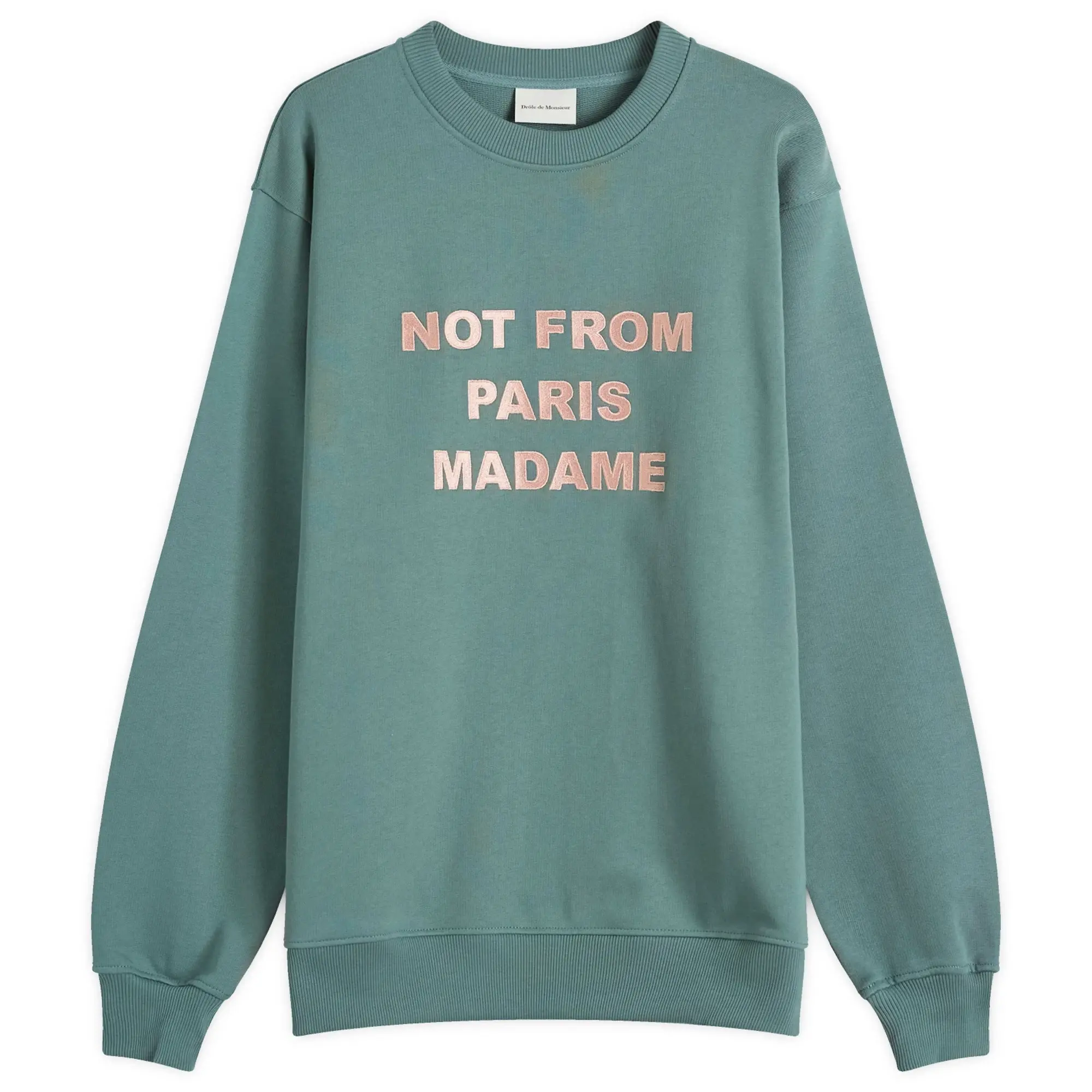Drôle De Monsieur Le Sweatshirt Slogan Men Sweatshirts Green